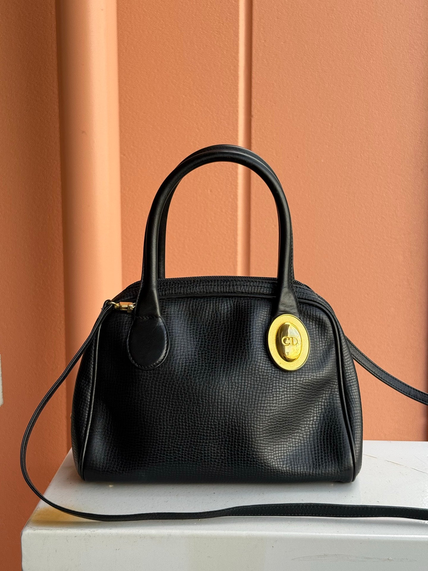 Dior Pebbled 2Ways Handbag Pre-loved