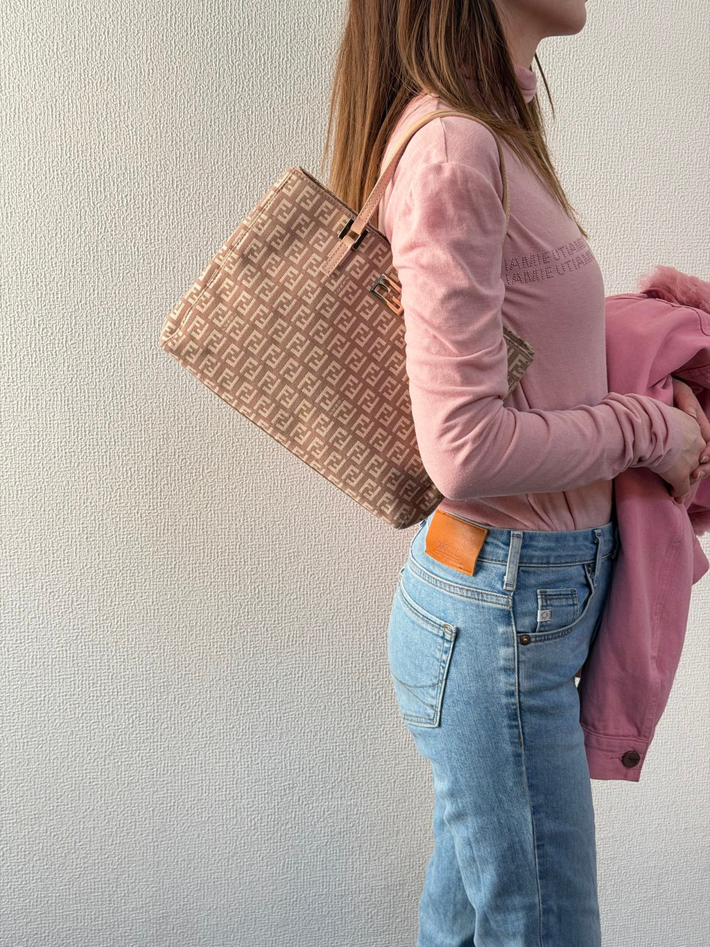 FENDI Zucchino Pink Handbag