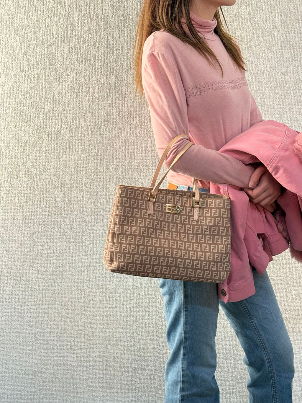 FENDI Zucchino Pink Handbag