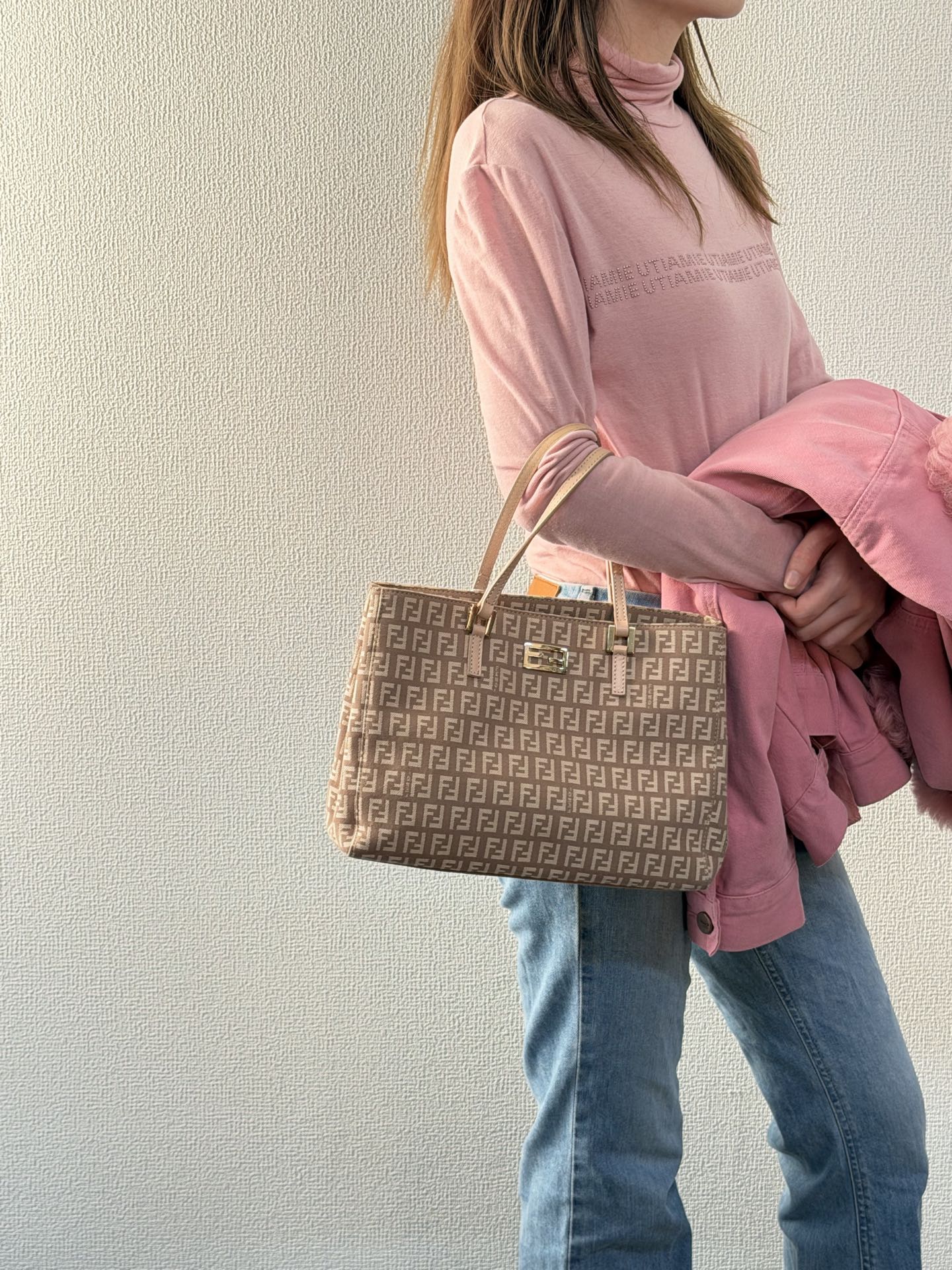 FENDI Zucchino Pink Handbag