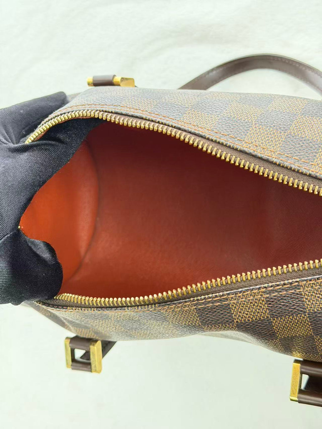 LOUIS VUITTON Damier Papillion Boston Handbag