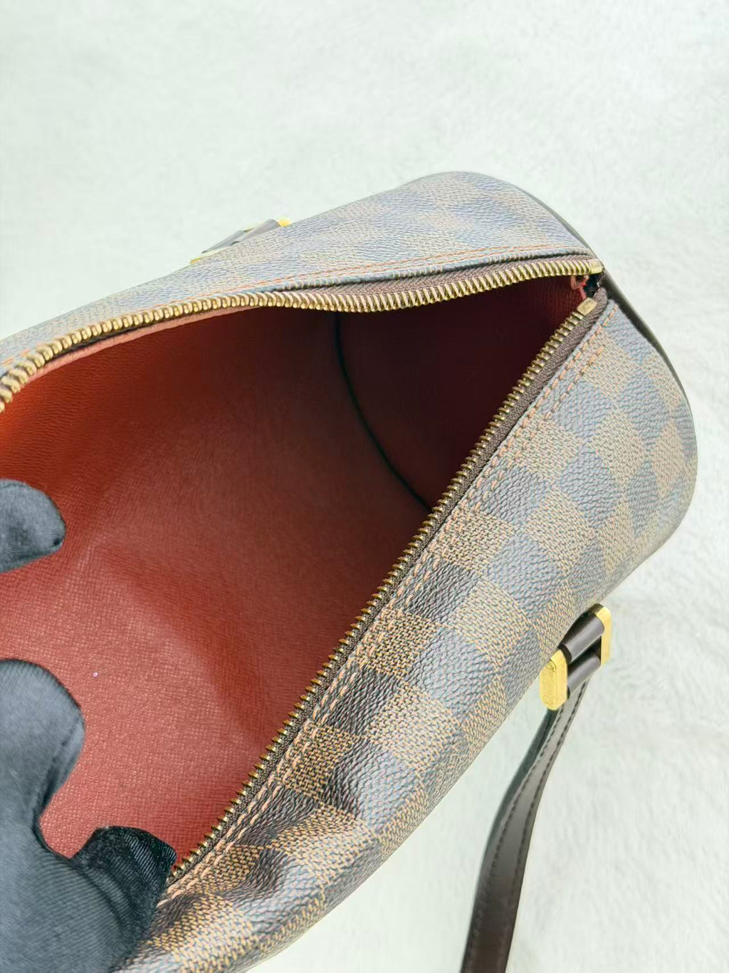 LOUIS VUITTON Damier Papillion Boston Handbag
