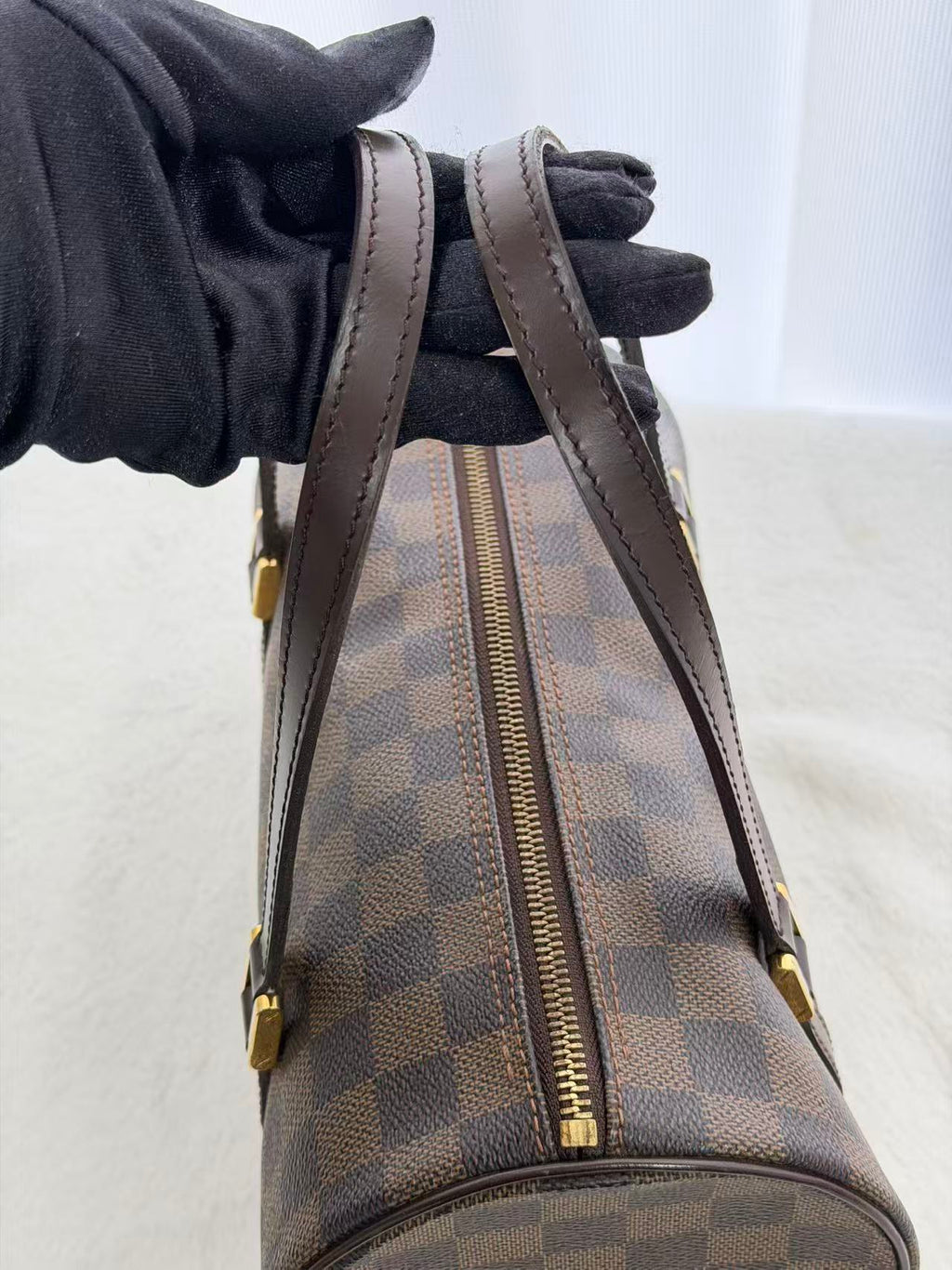 LOUIS VUITTON Damier Papillion Boston Handbag