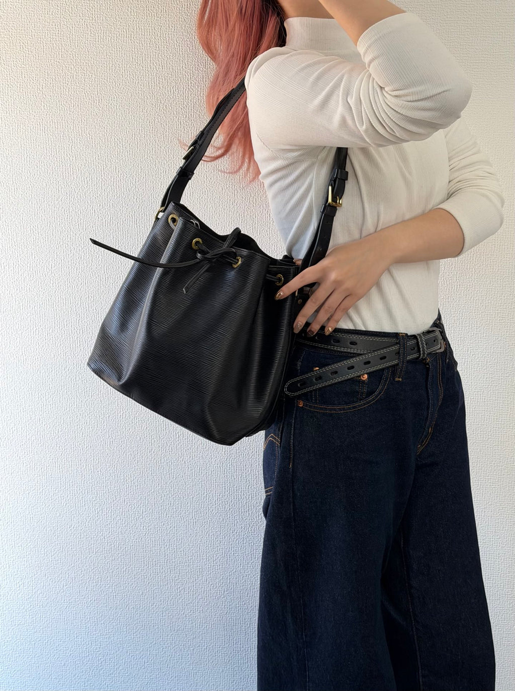 LOUIS VUITTON Epi Noé Bucket Shoulderbag