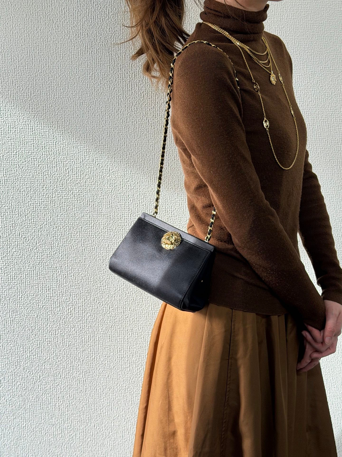 CHANEL Satin Camellia Chainbag
