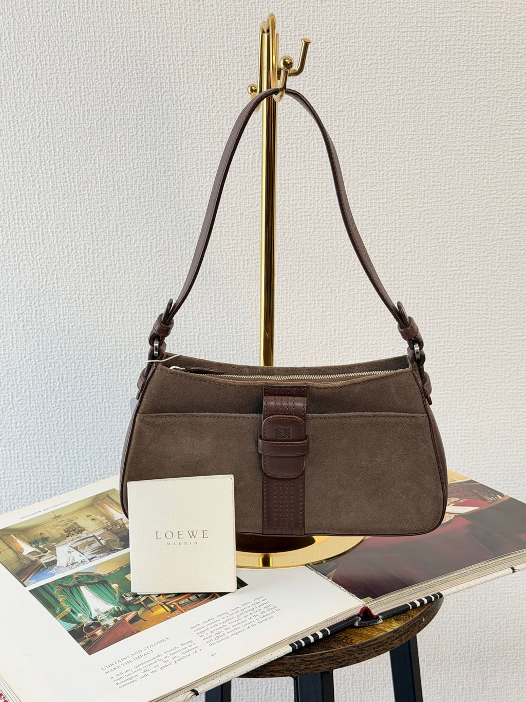 LOEWE Suede Baguette Bag