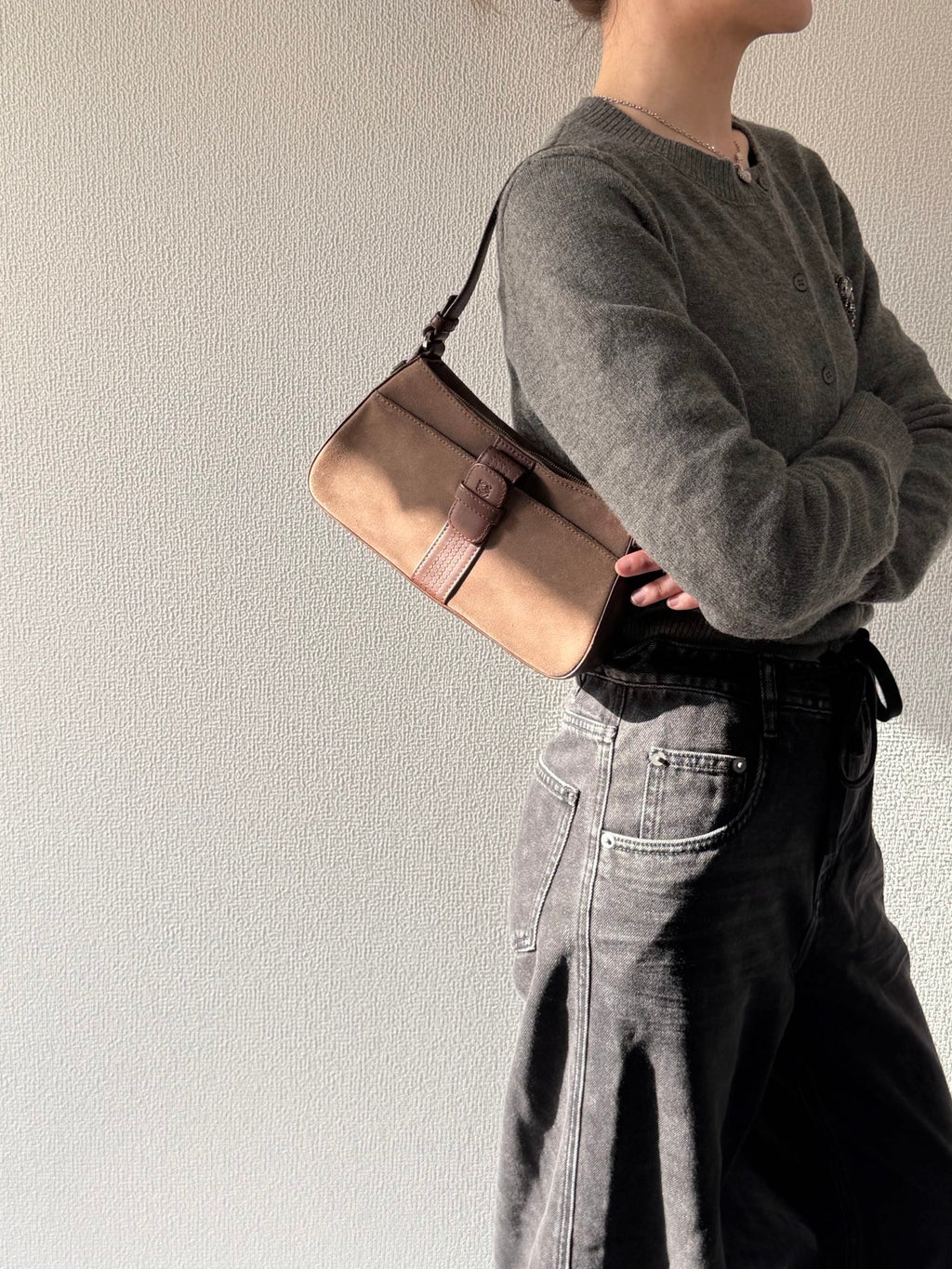 LOEWE Suede Baguette Bag