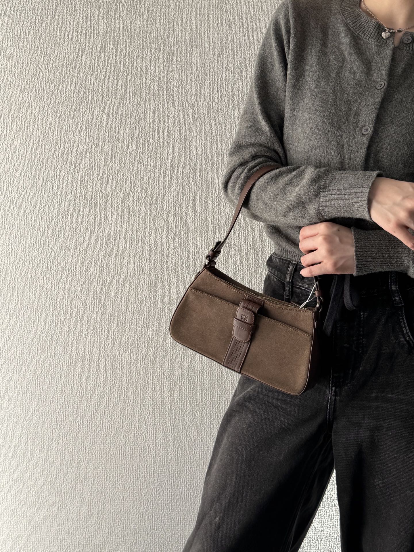 LOEWE Suede Baguette Bag