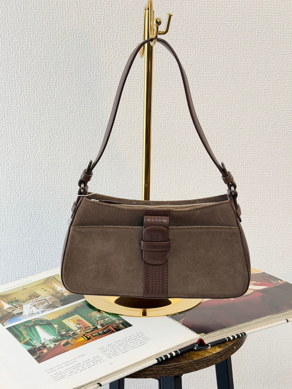 LOEWE Suede Baguette Bag