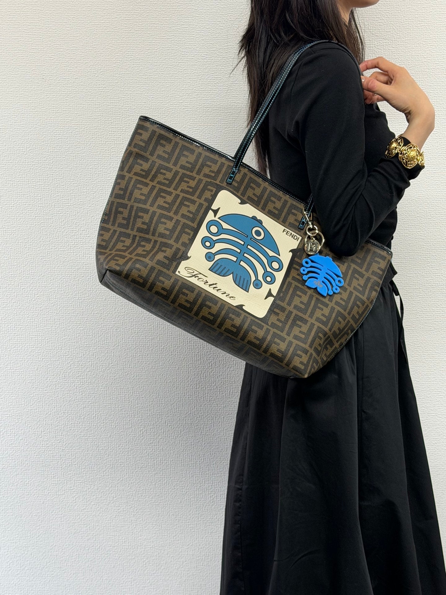 FENDI Fortune Fish Zucca Tote Bag