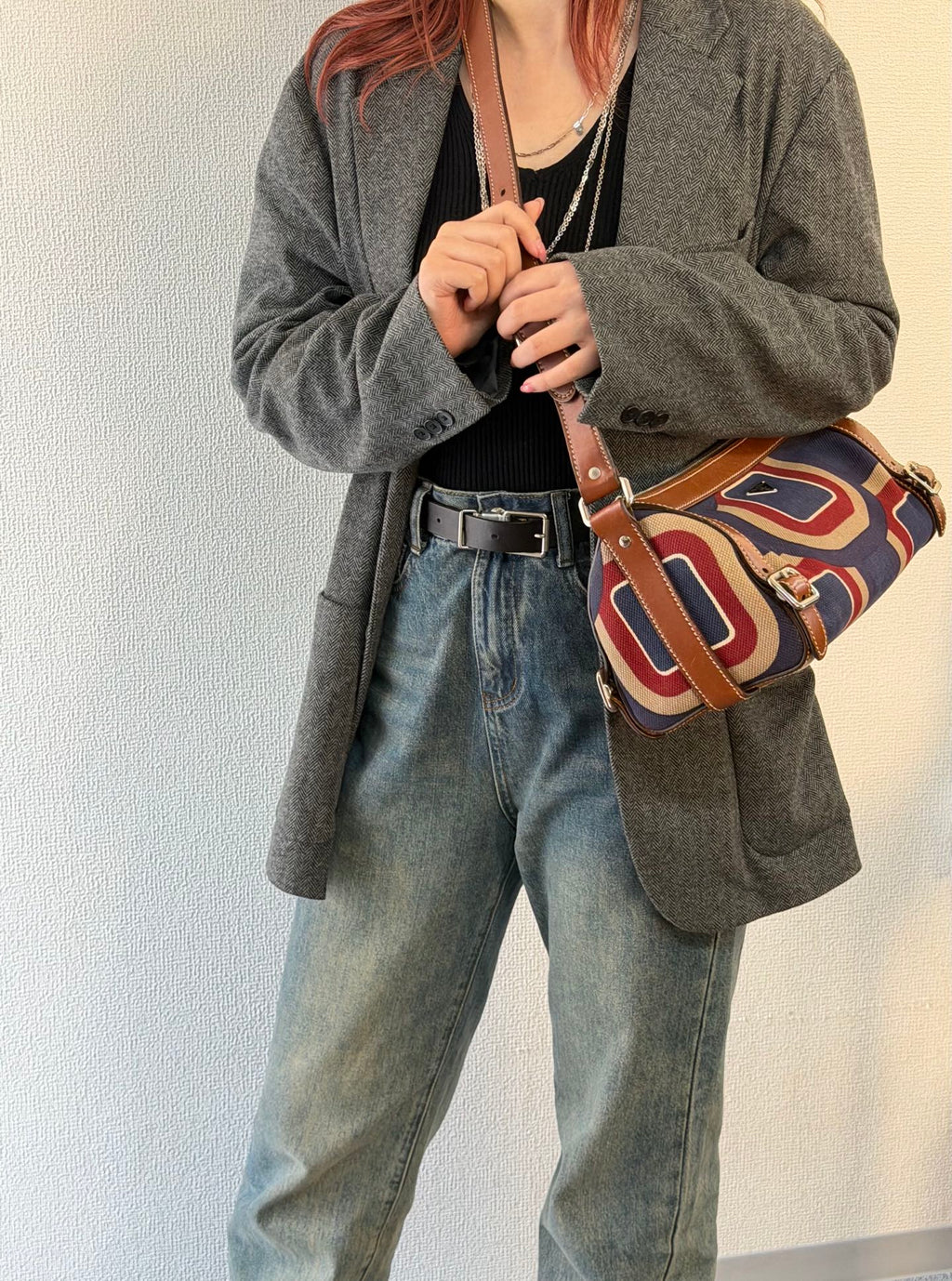 PRADA Color-block Barrel Bag