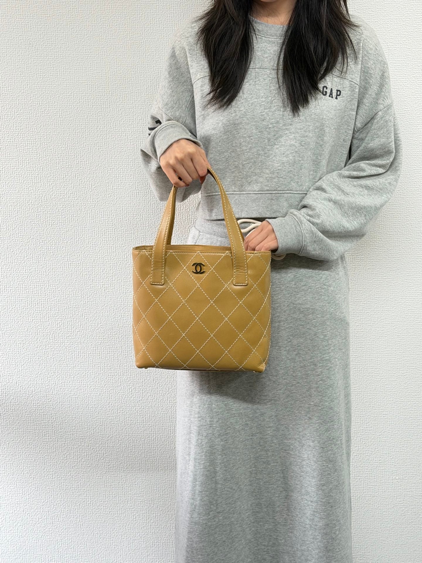 CHANEL Wild Stitch Totebag Beige