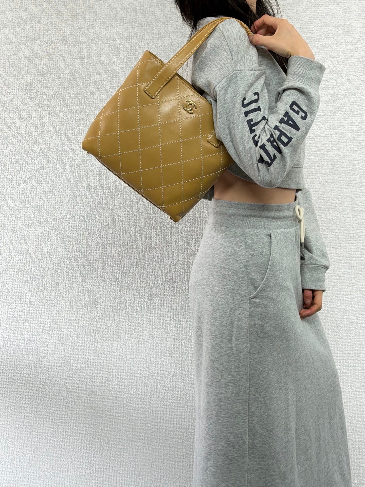 CHANEL Wild Stitch Totebag Beige