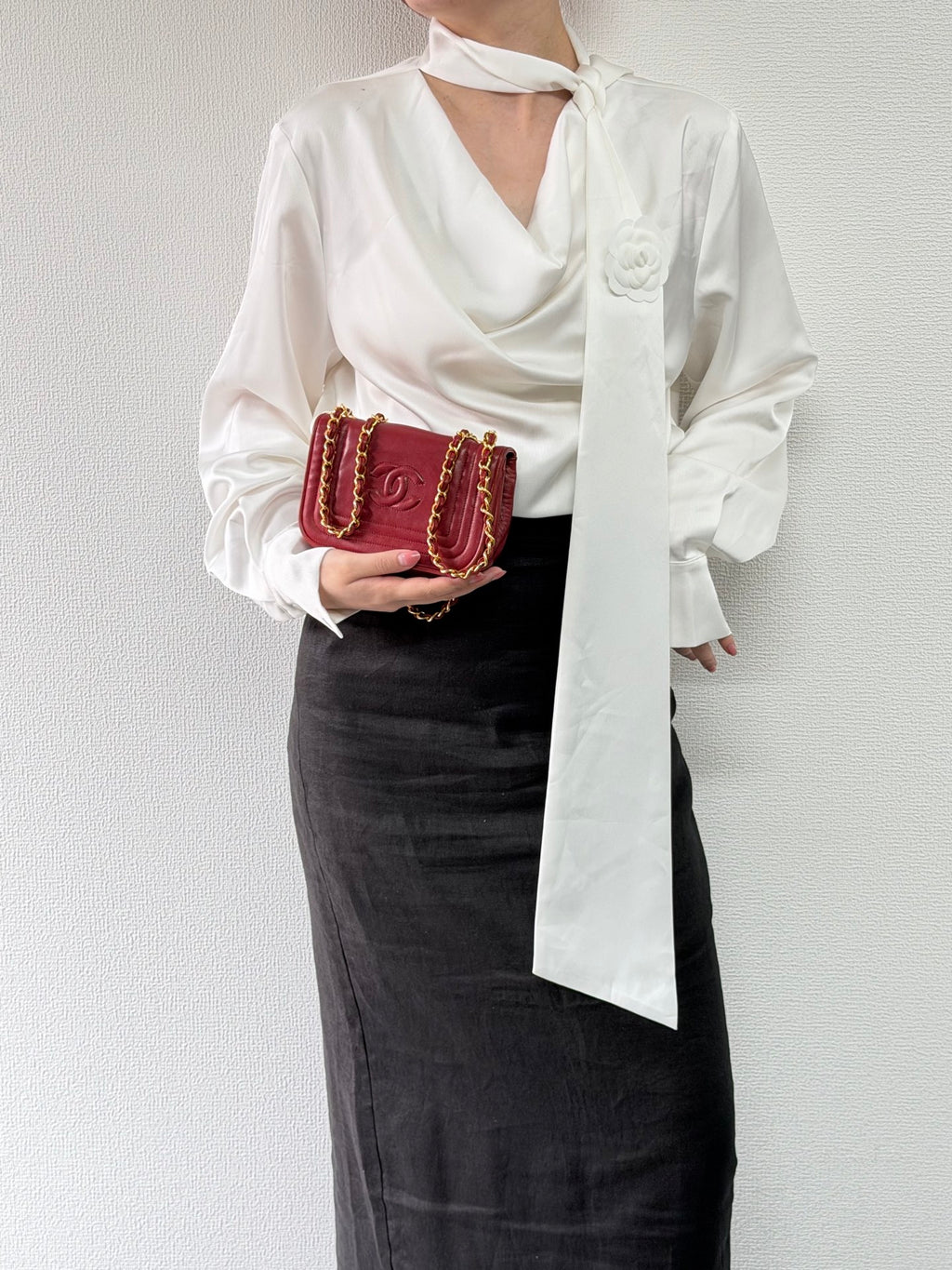 CHANEL Mini CC Chain Flap Bag -Red
