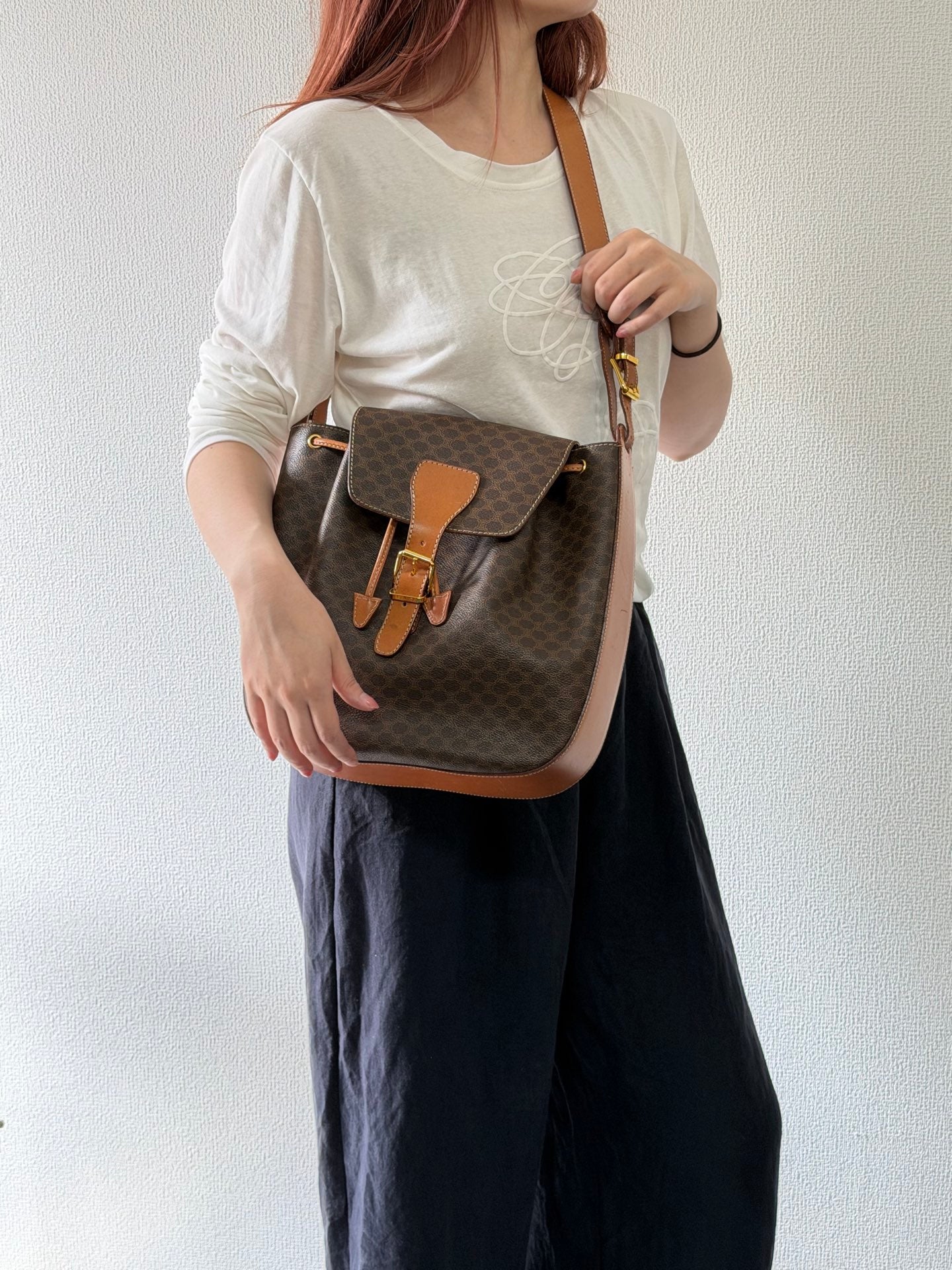 CELINE Macadam Drawstring Bucket Bag