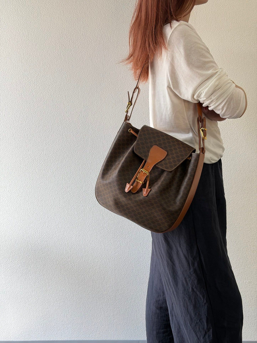 CELINE Macadam Drawstring Bucket Bag