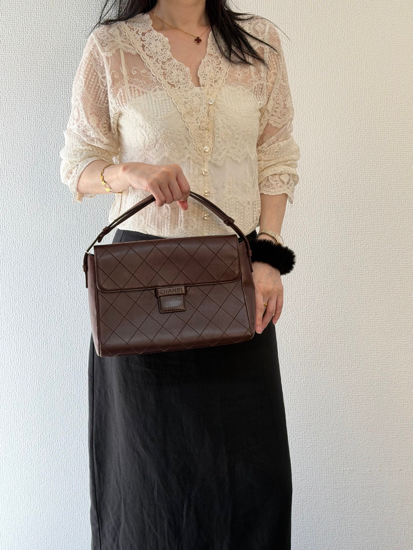 CHANEL Genuine Quilted Handbag