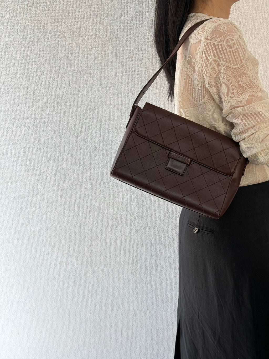CHANEL Genuine Quilted Handbag