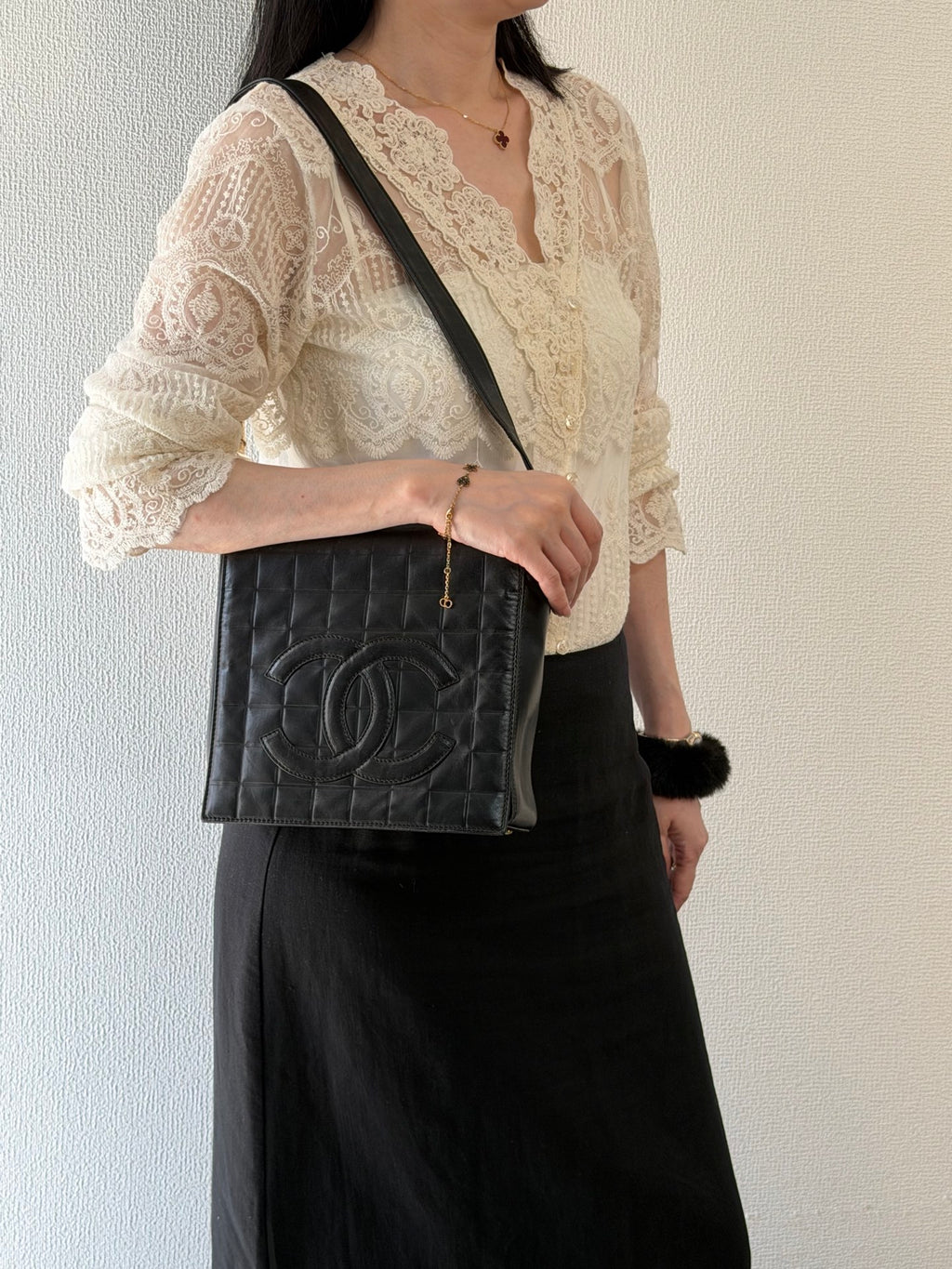 CHANEL Travel Line Double-C Lambskin Shoulderbag