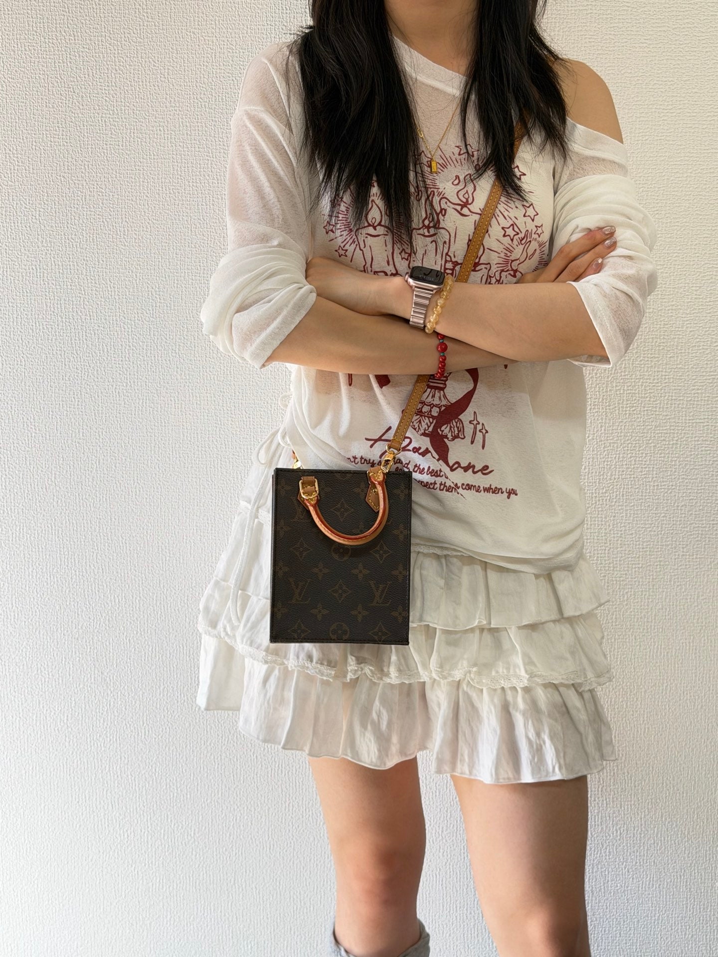 Louis Vuitton Petit Sac Plat Monogram Brown Bag