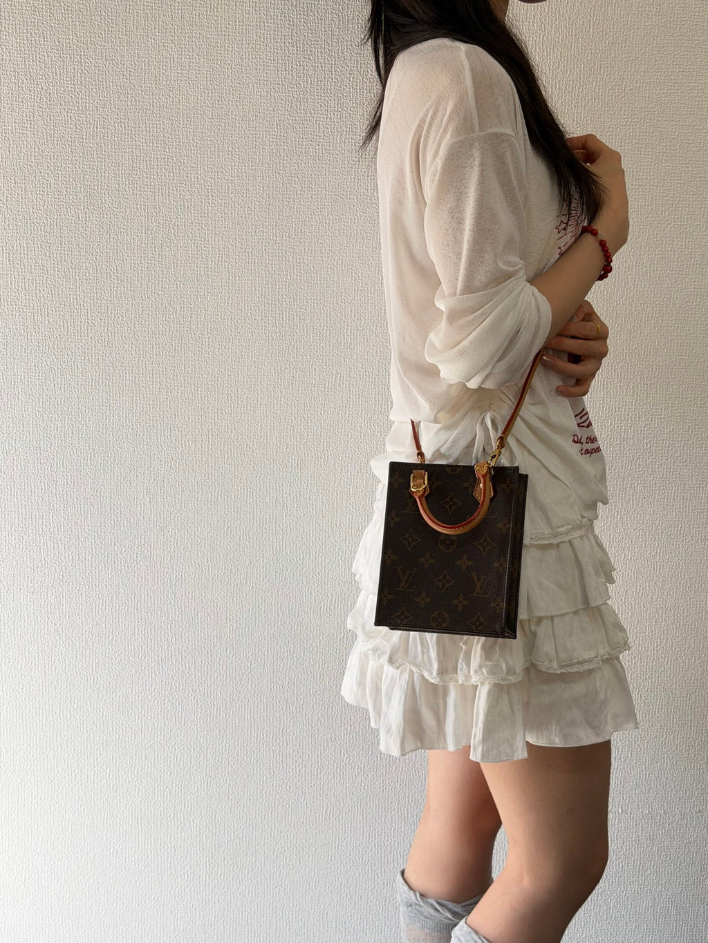 Louis Vuitton Petit Sac Plat Monogram Brown Bag