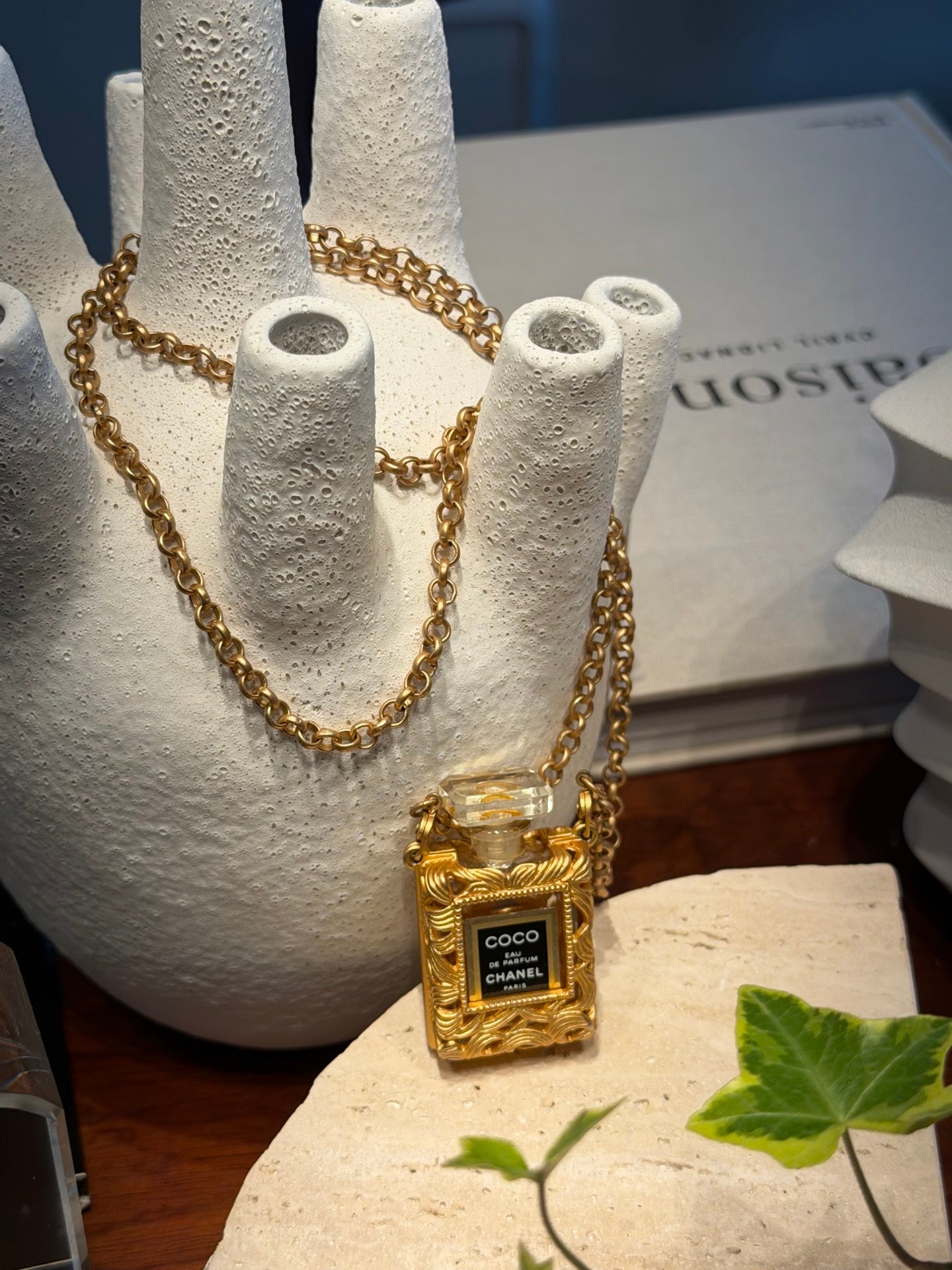 COCO CHANEL Perfume bottle pendent Necklace