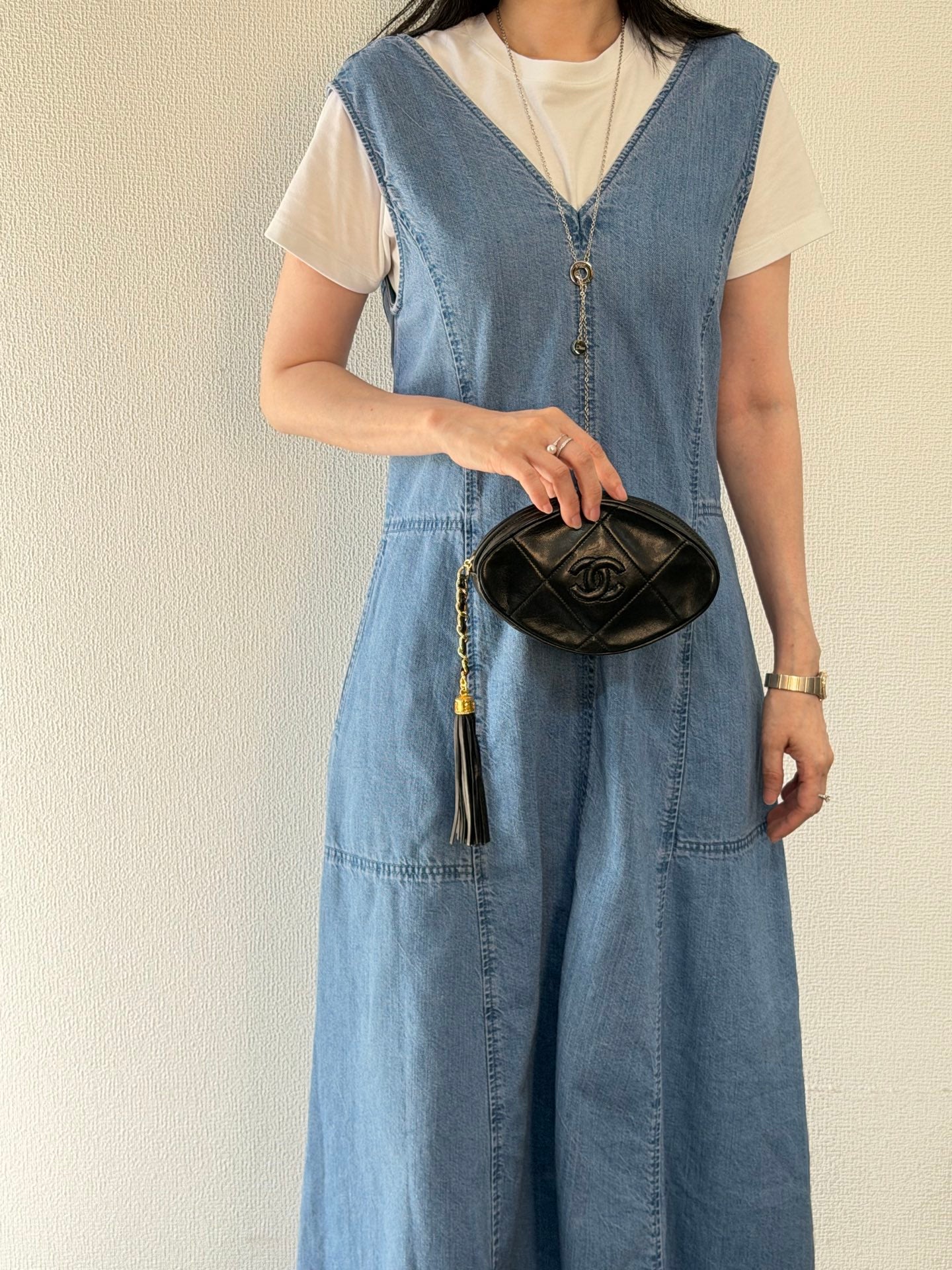 CHANEL Oval Lambskin Handbag