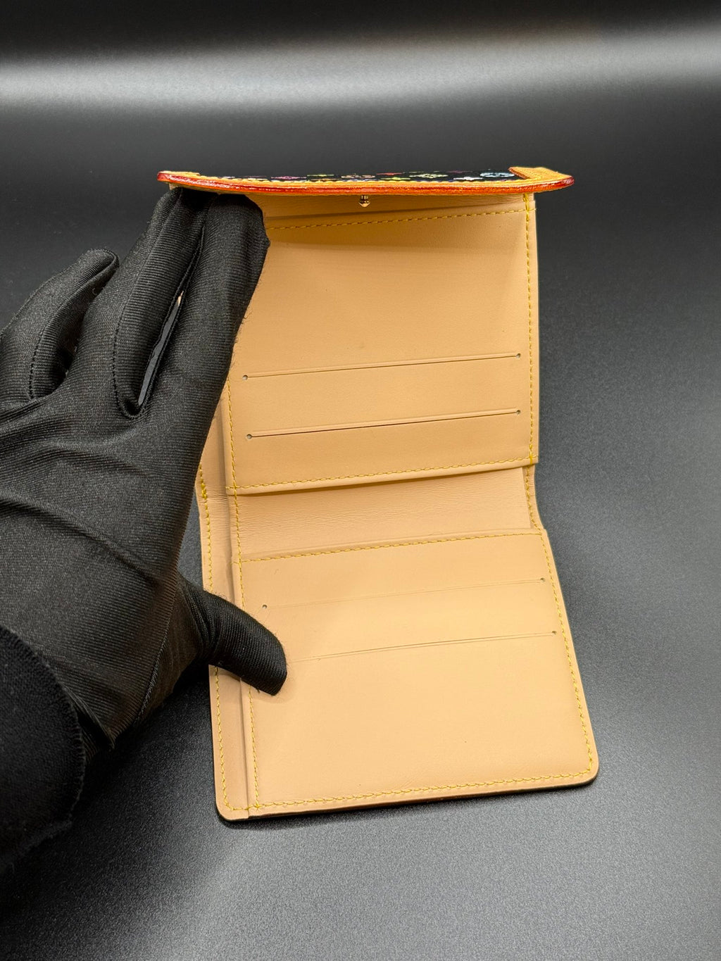 LOUIS VUITTON Multicolor Black Wallet with Dust bag