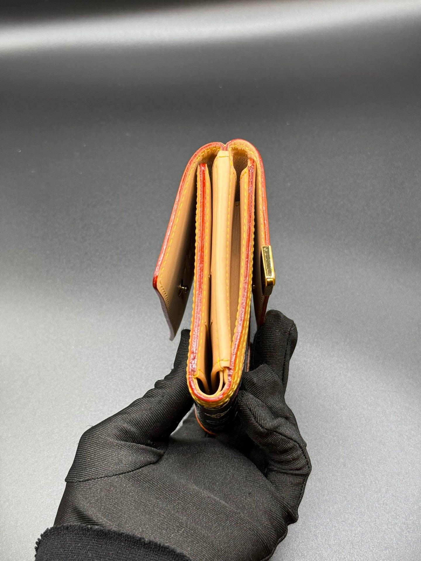LOUIS VUITTON Multicolor Black Wallet with Dust bag