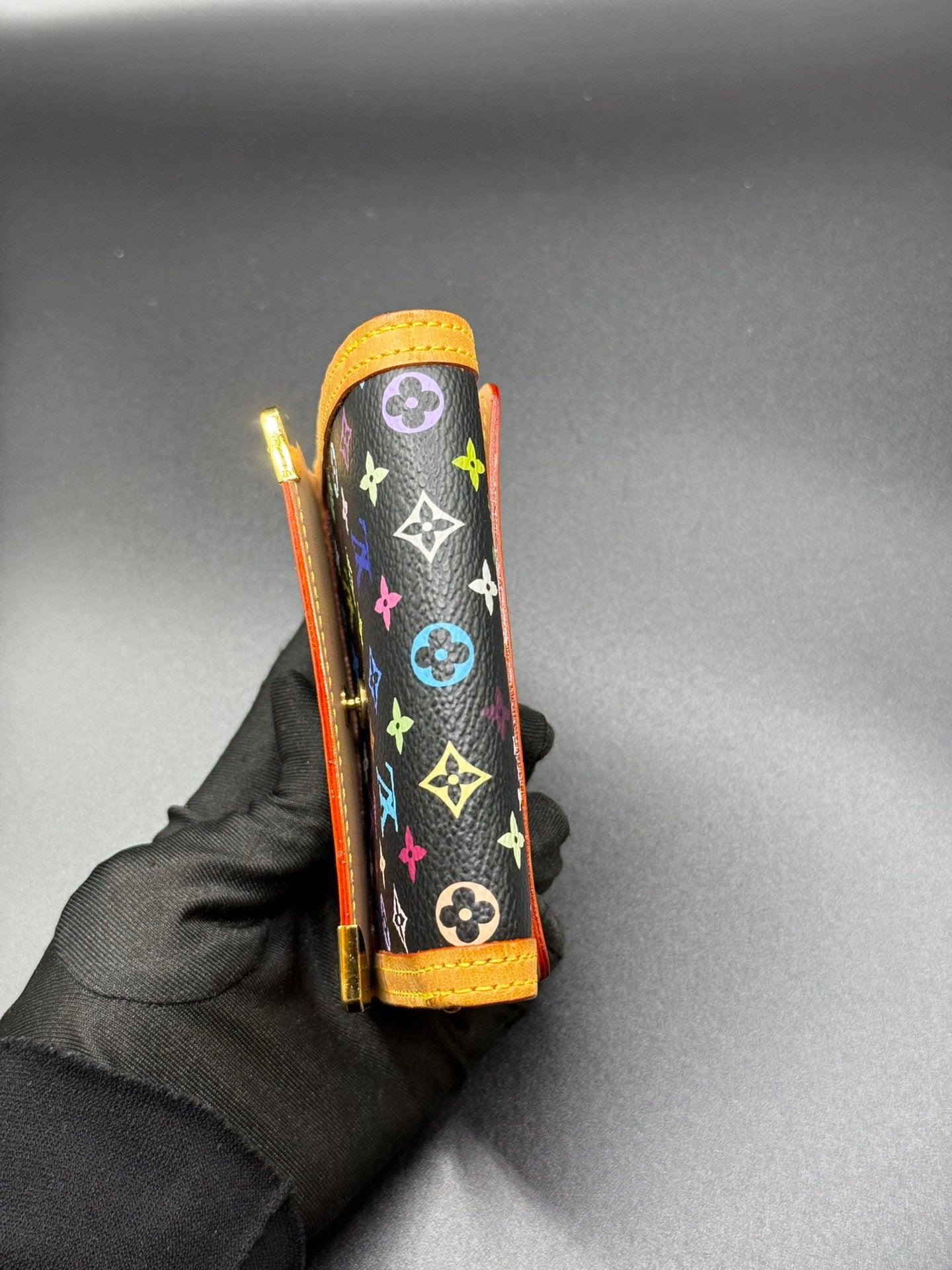 LOUIS VUITTON Multicolor Black Wallet with Dust bag
