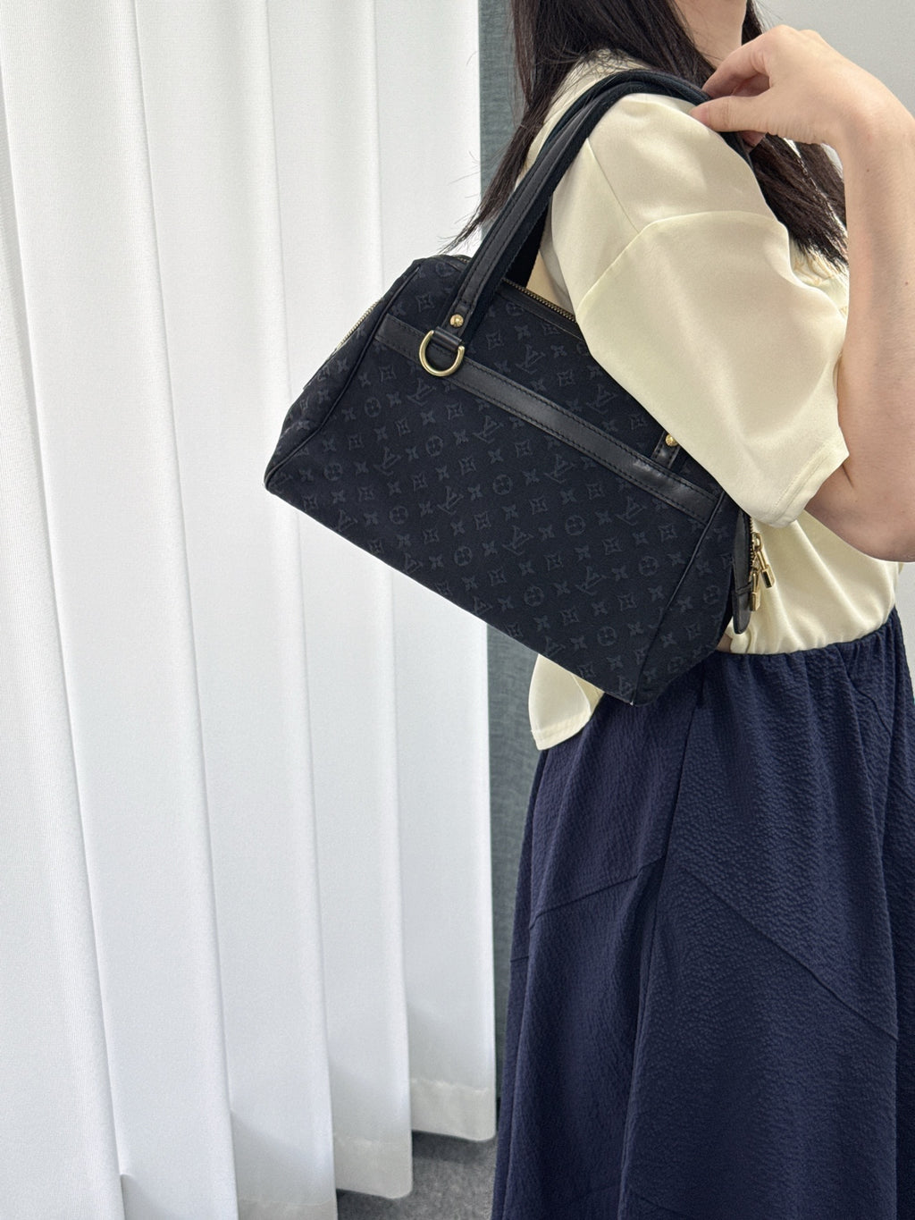 LOUIS VUITTON Minimonogram totebag Navy color