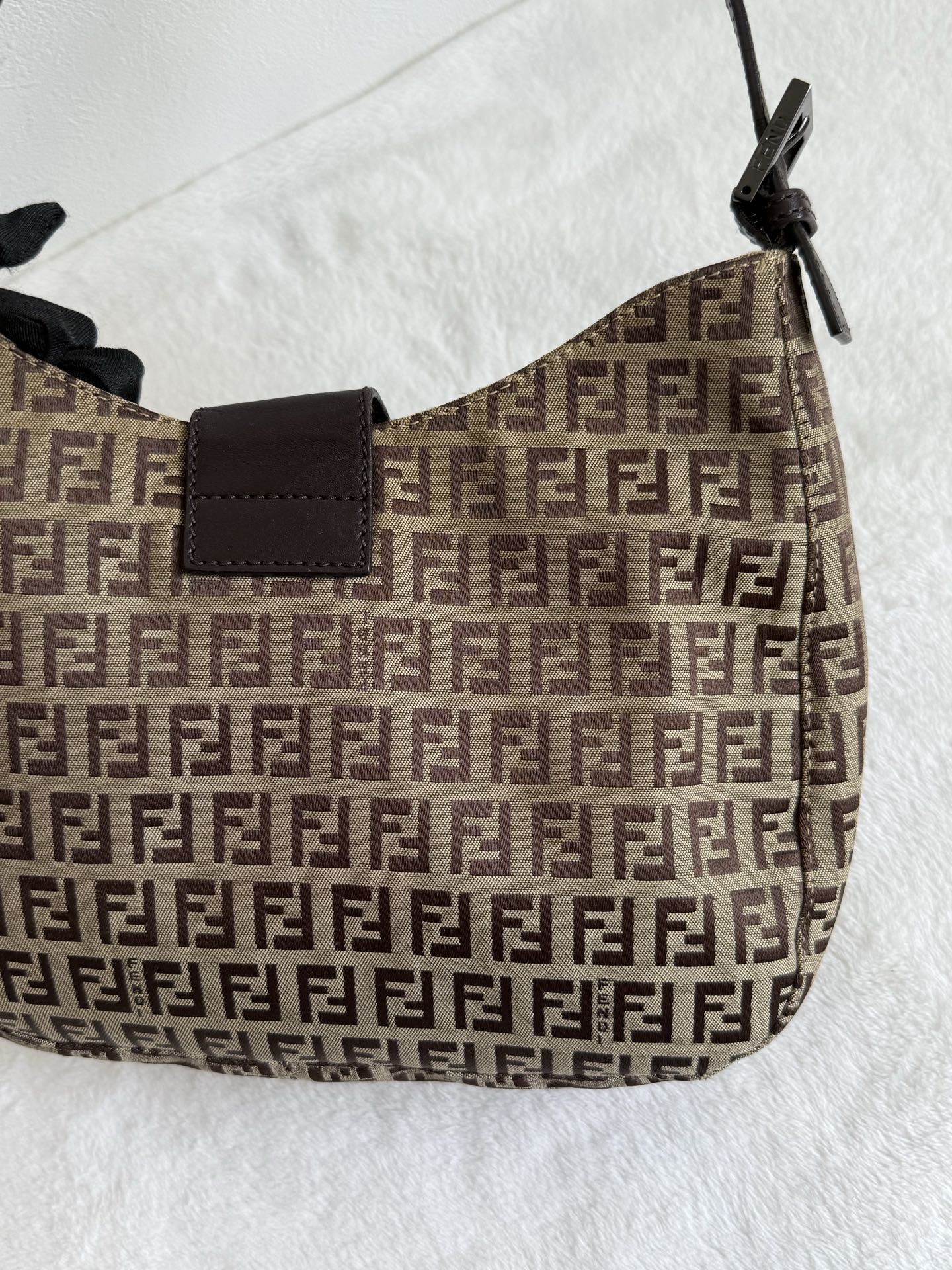 FENDI Zuccacino Croissant Bag
