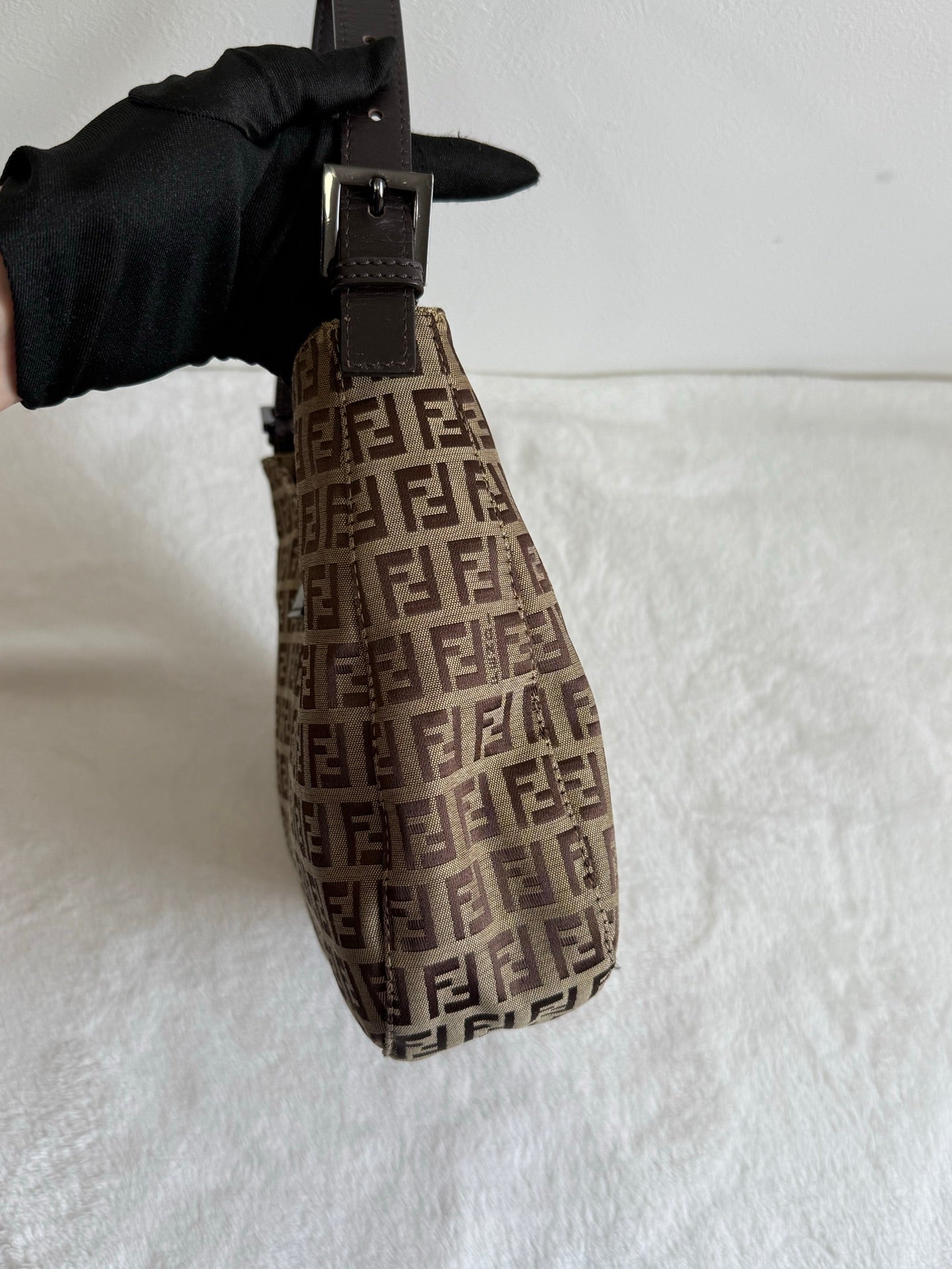 FENDI Zuccacino Croissant Bag