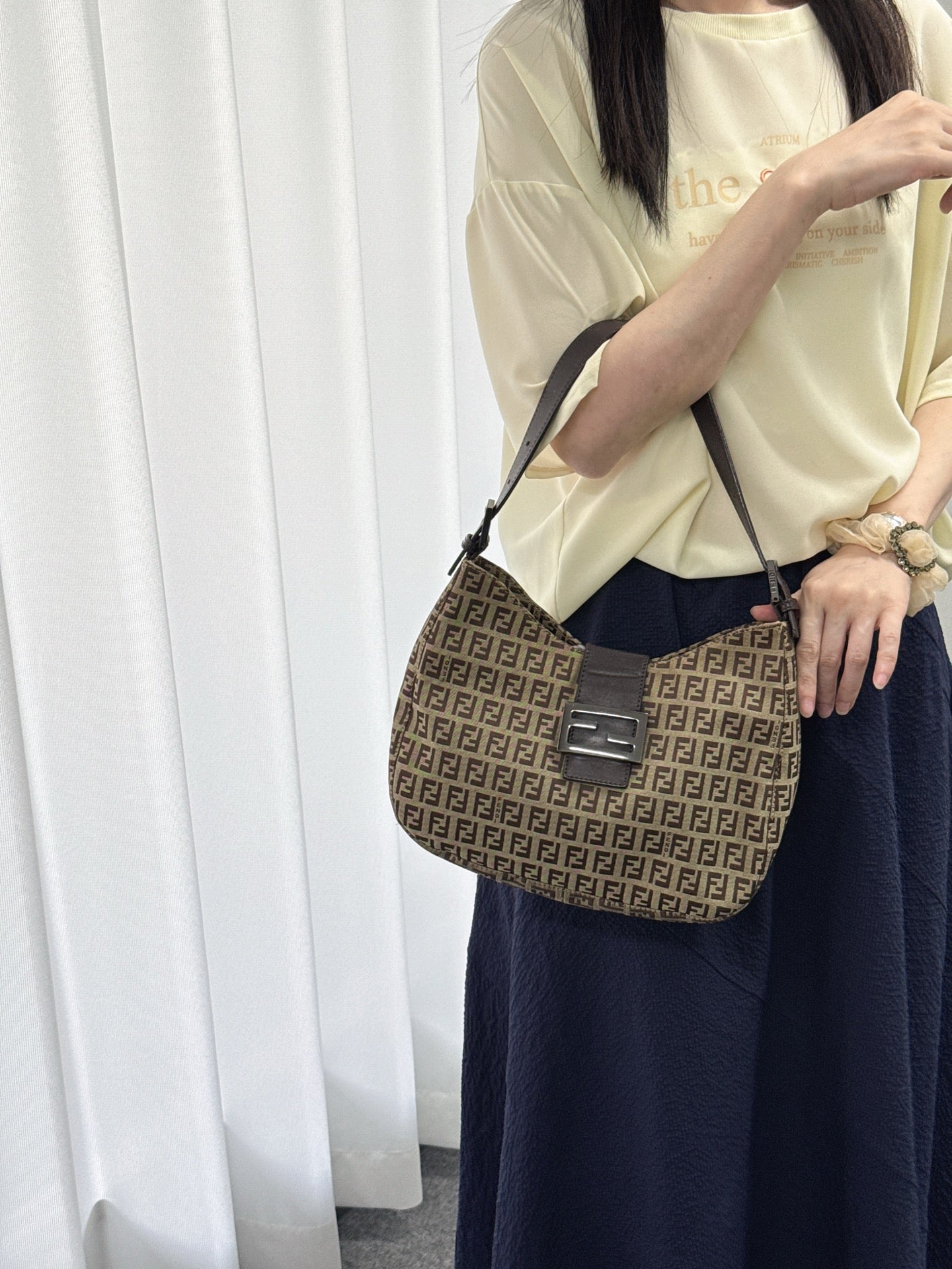 FENDI Zuccacino Croissant Bag