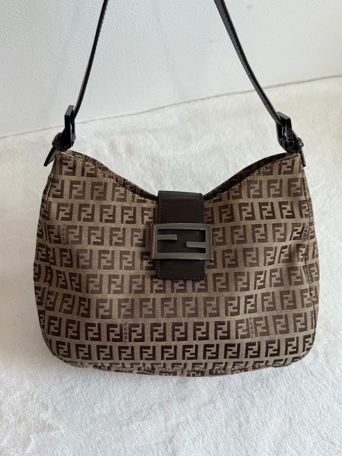 FENDI Zuccacino Croissant Bag
