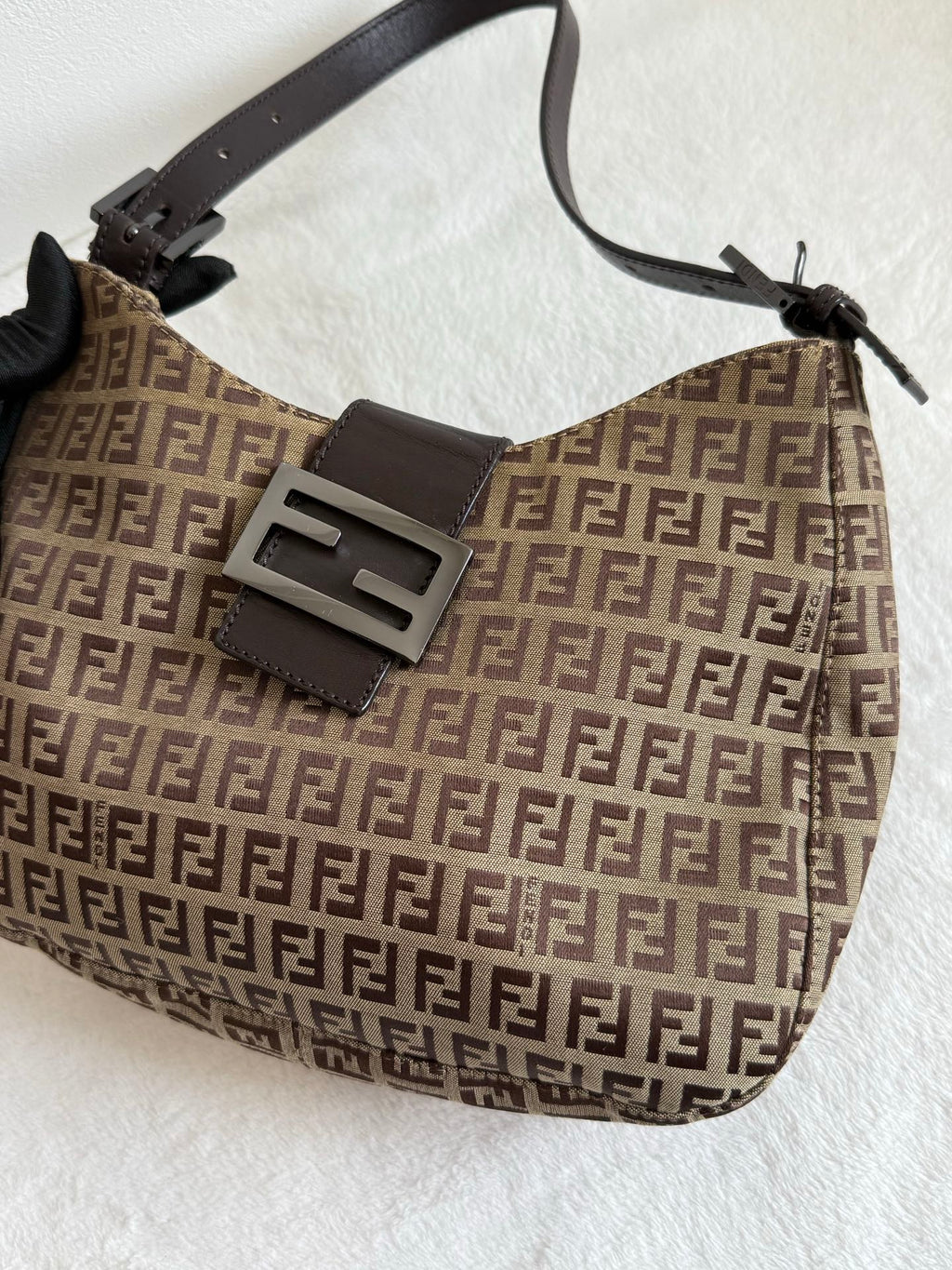 FENDI Zuccacino Croissant Bag
