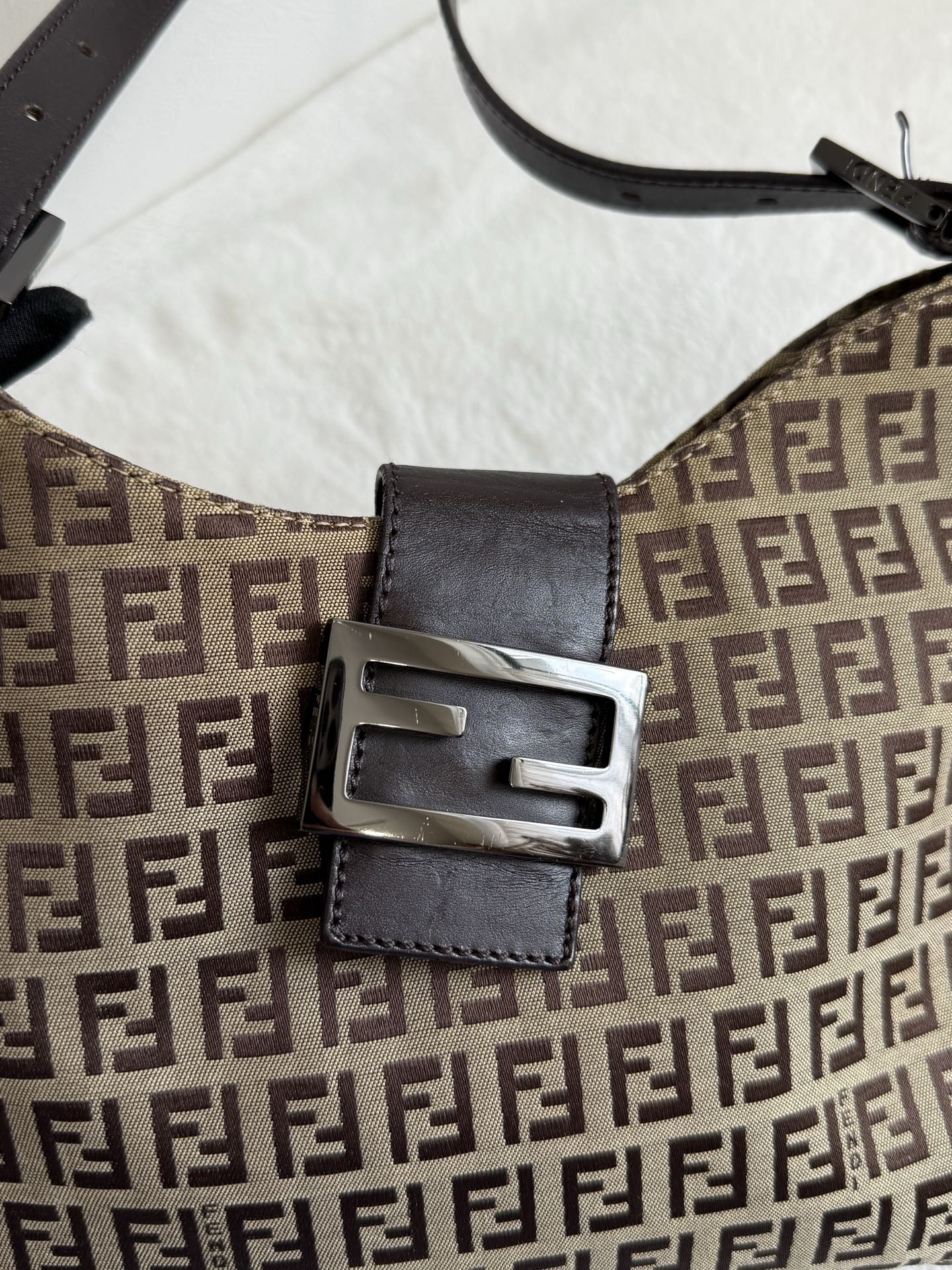 FENDI Zuccacino Croissant Bag