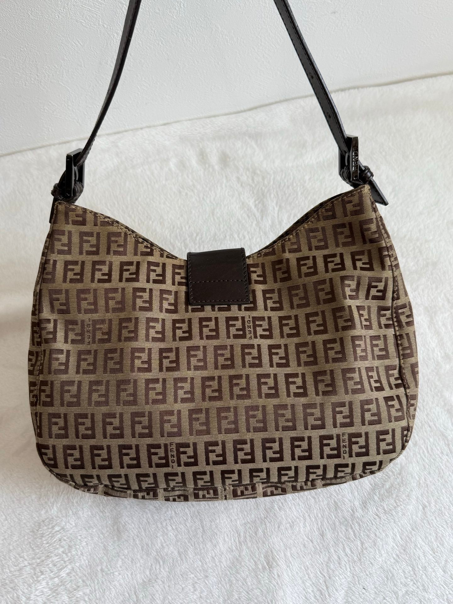 FENDI Zuccacino Croissant Bag