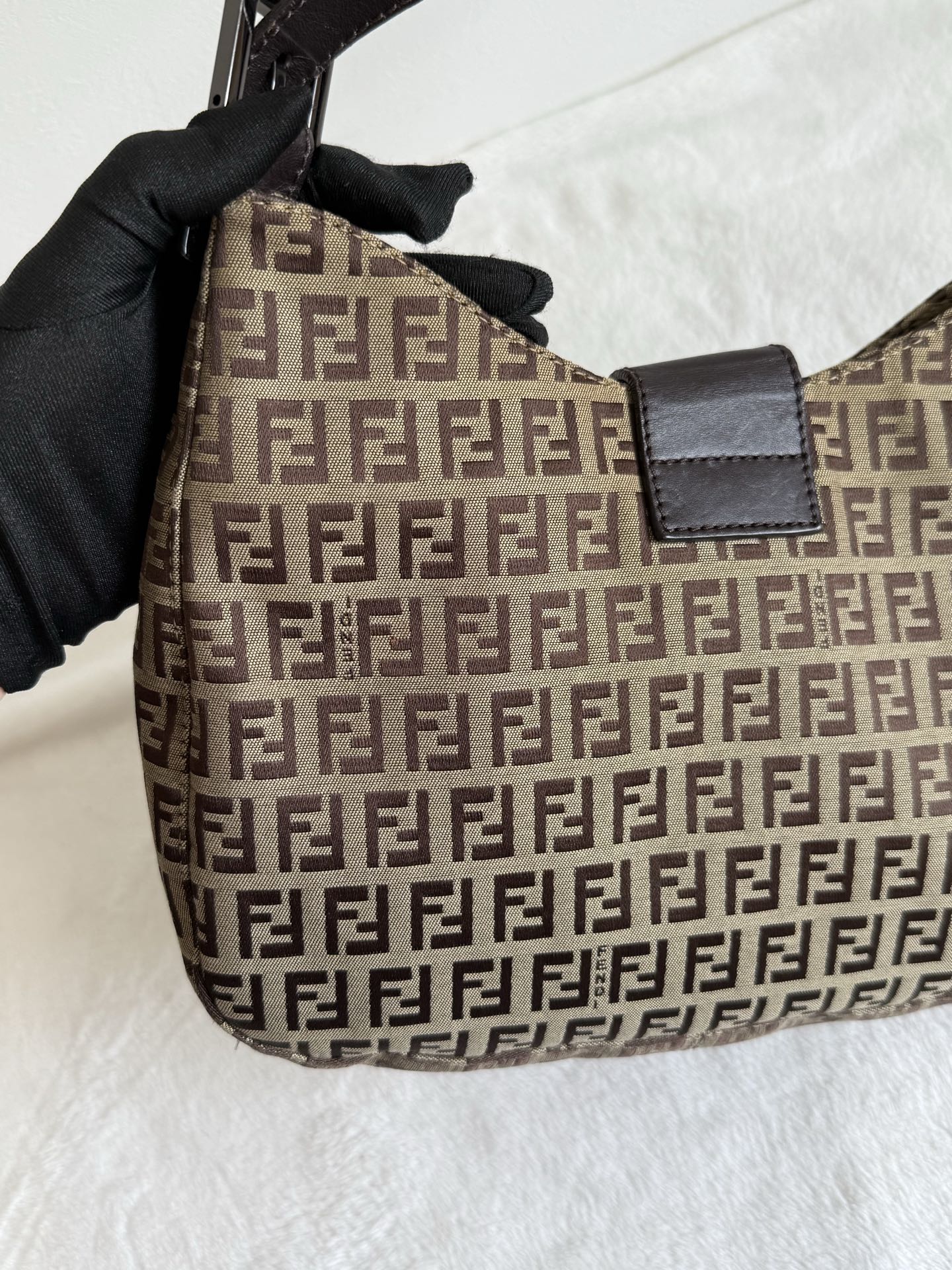FENDI Zuccacino Croissant Bag