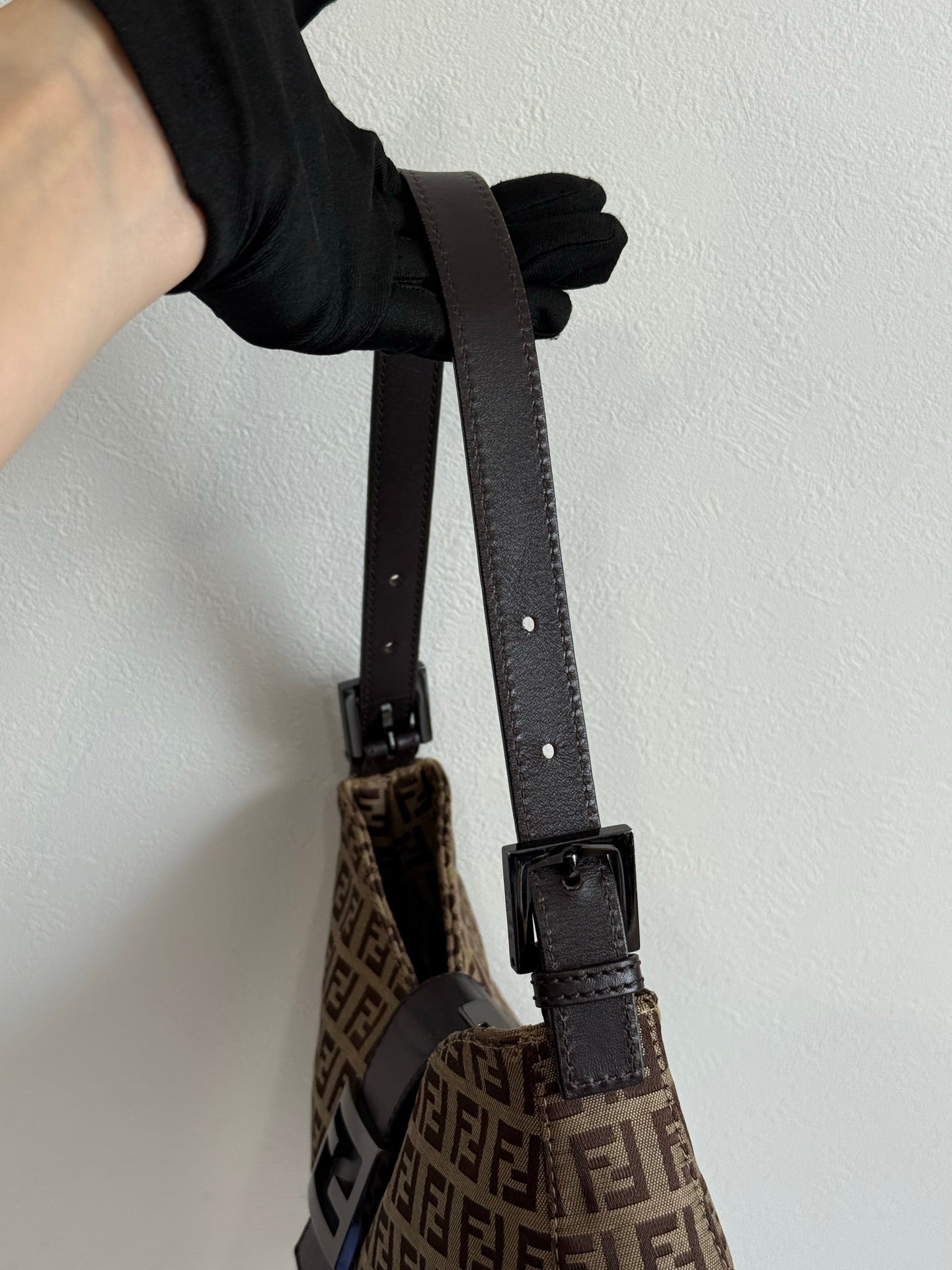 FENDI Zuccacino Croissant Bag