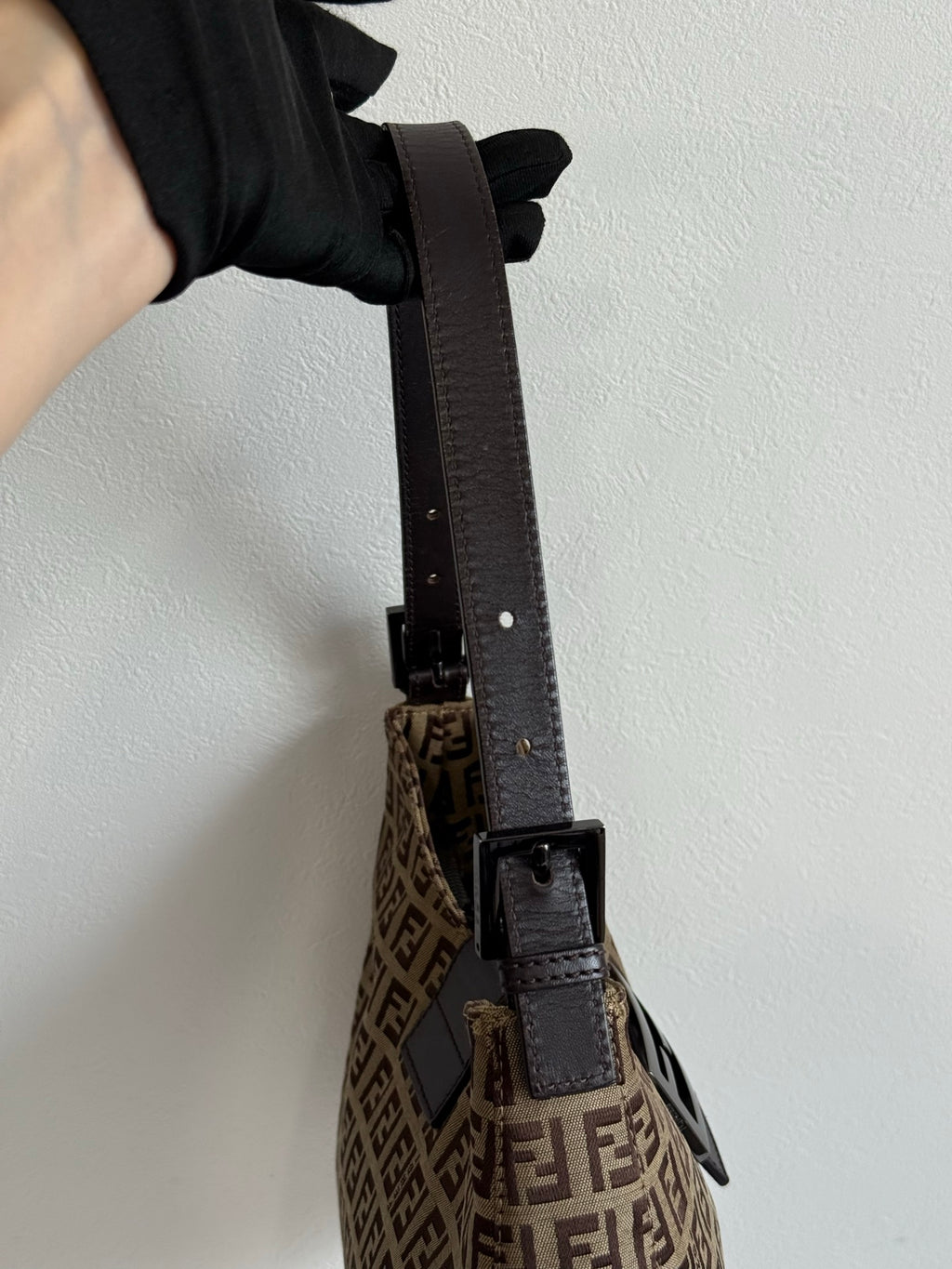 FENDI Zuccacino Croissant Bag