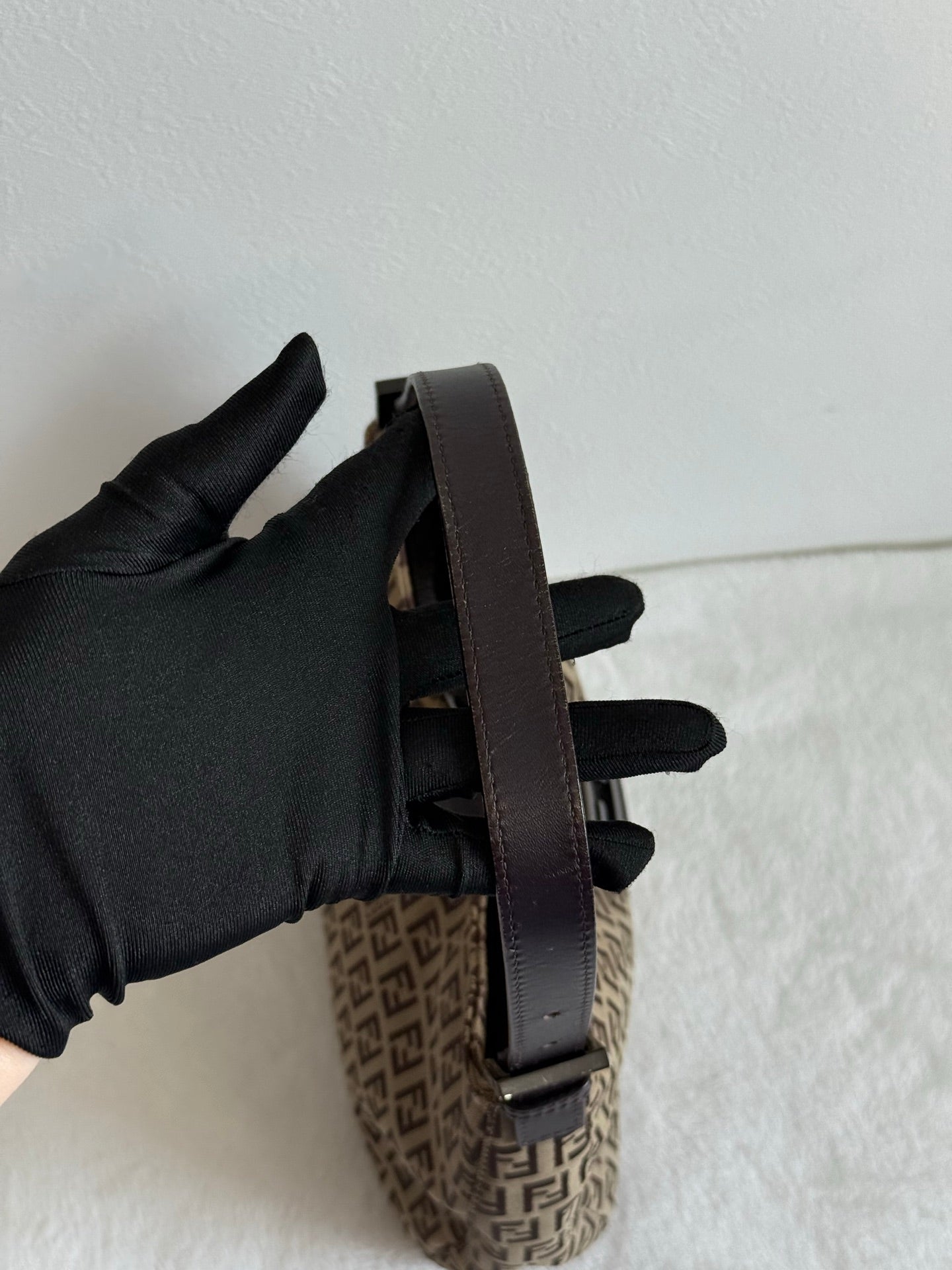 FENDI Zuccacino Croissant Bag