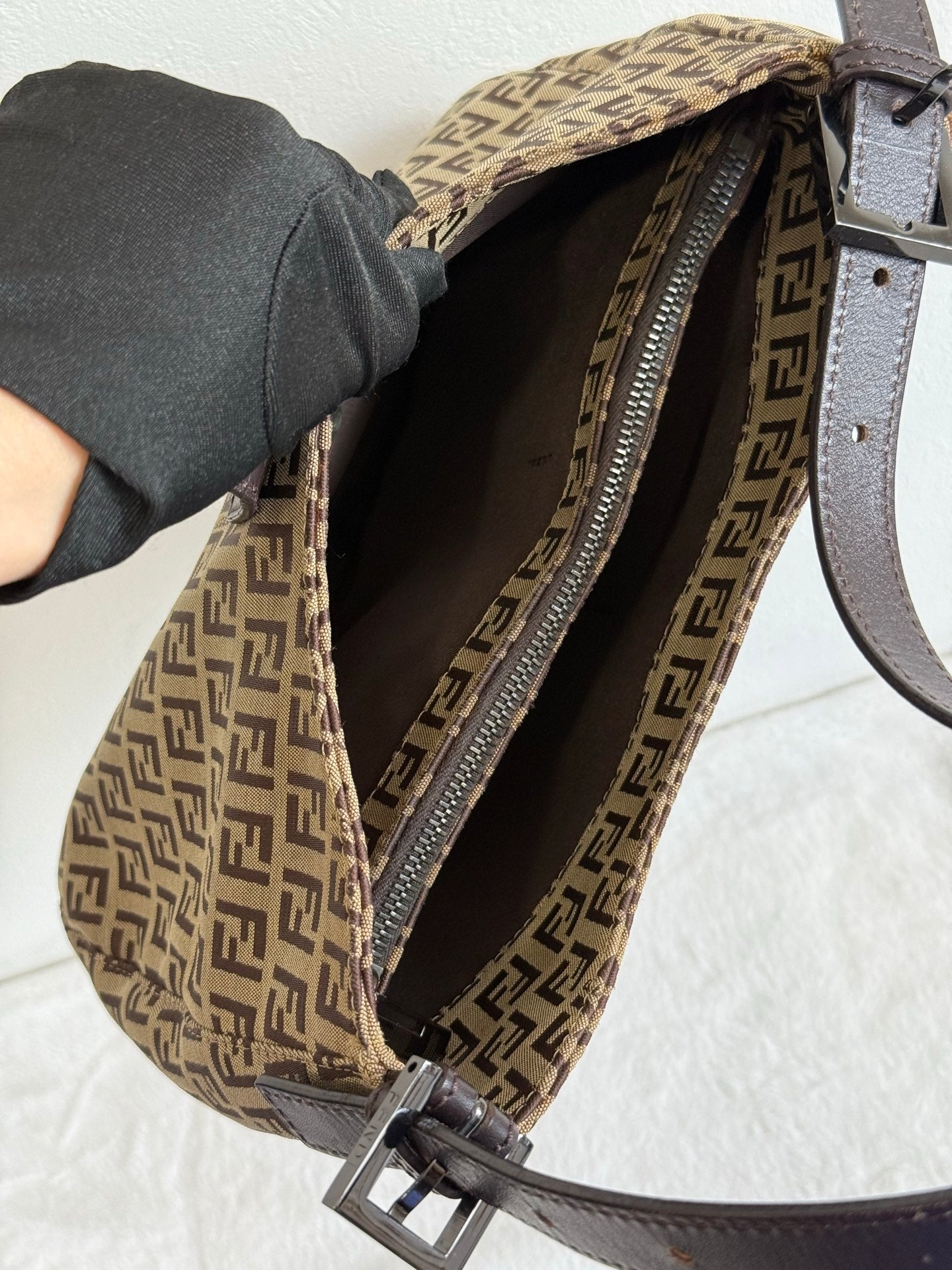 FENDI Zuccacino Croissant Bag