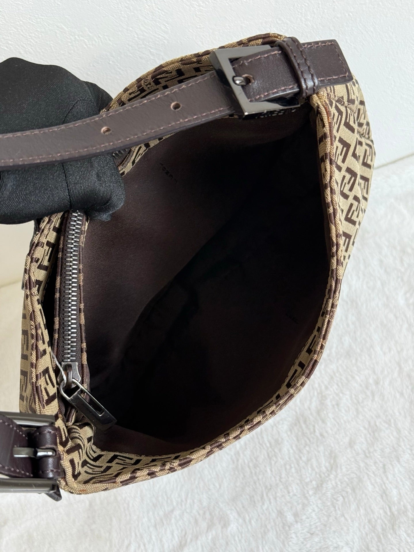 FENDI Zuccacino Croissant Bag