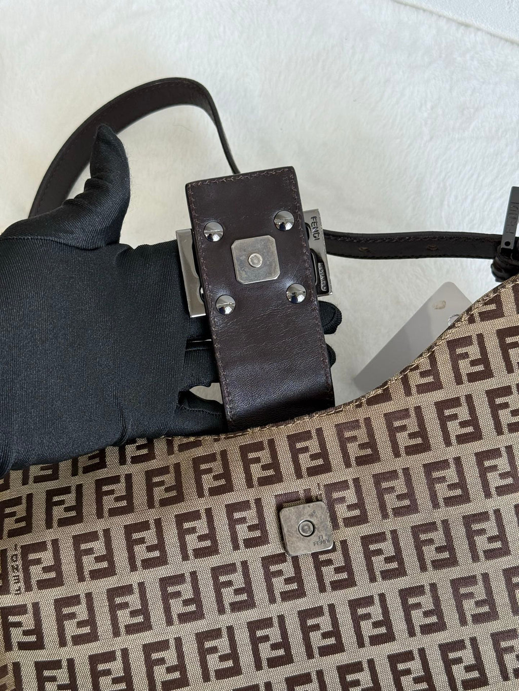 FENDI Zuccacino Croissant Bag