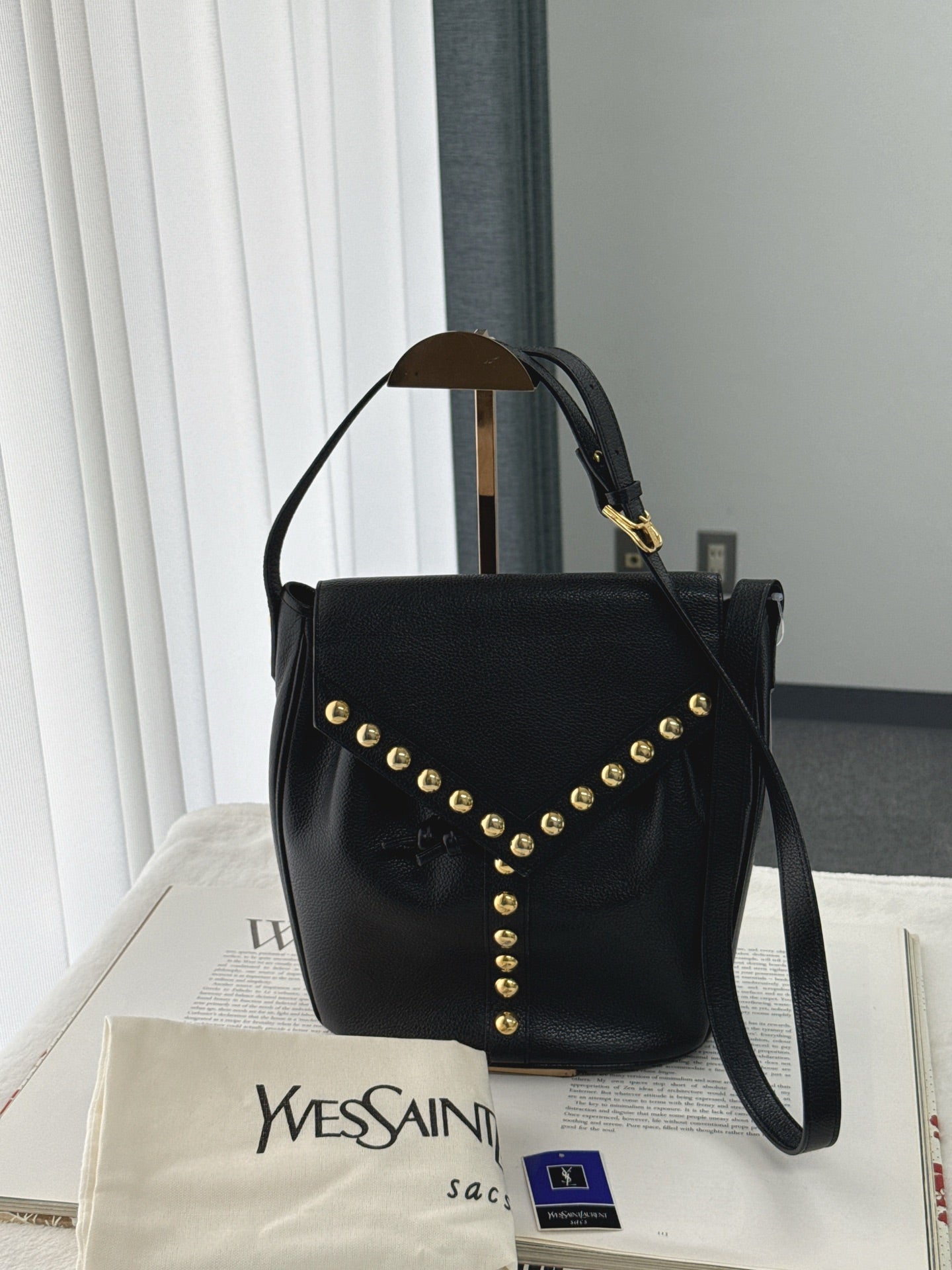 Yves Saint Laurent Studded Bucket Bag