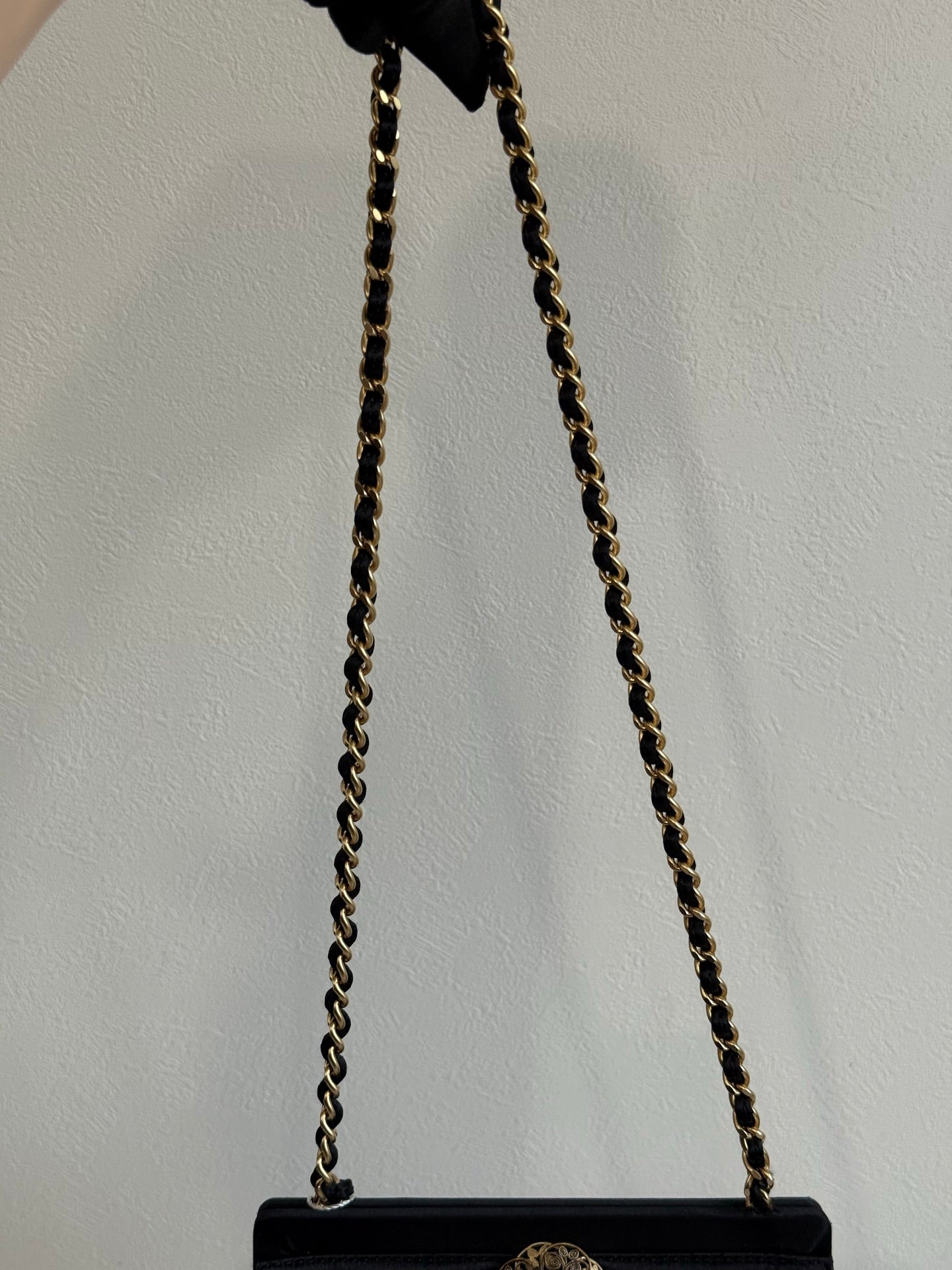 CHANEL Satin Camellia Chainbag