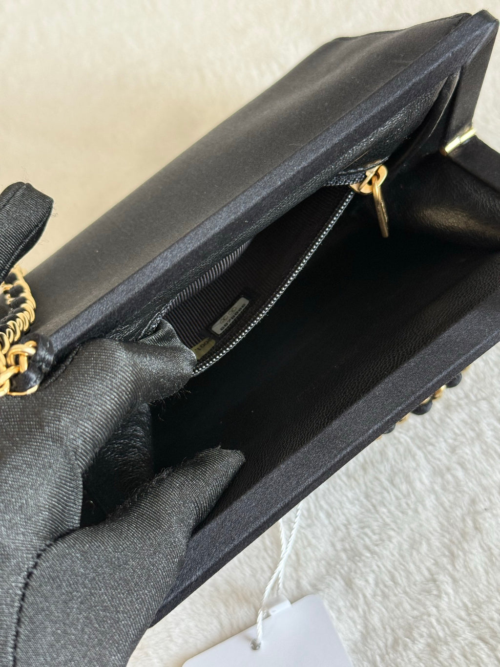 CHANEL Satin Camellia Chainbag