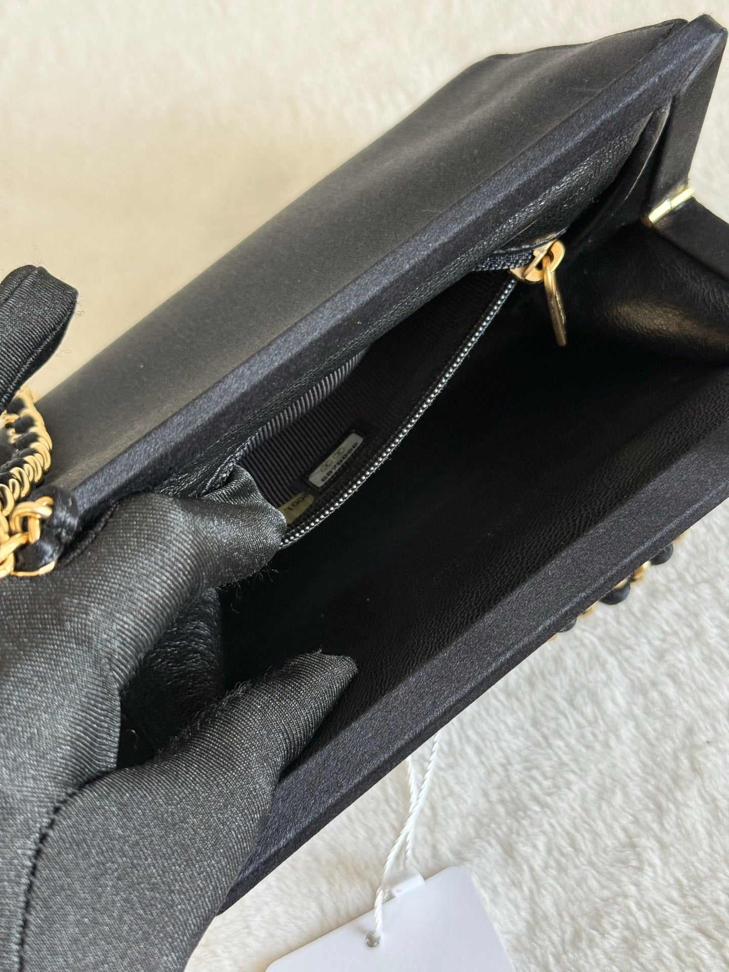 CHANEL Satin Camellia Chainbag