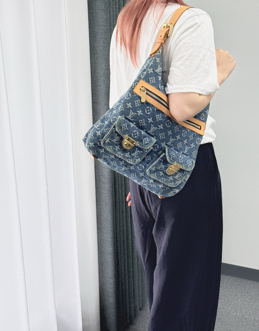 LOUIS VUITTON Denim Baggy PM